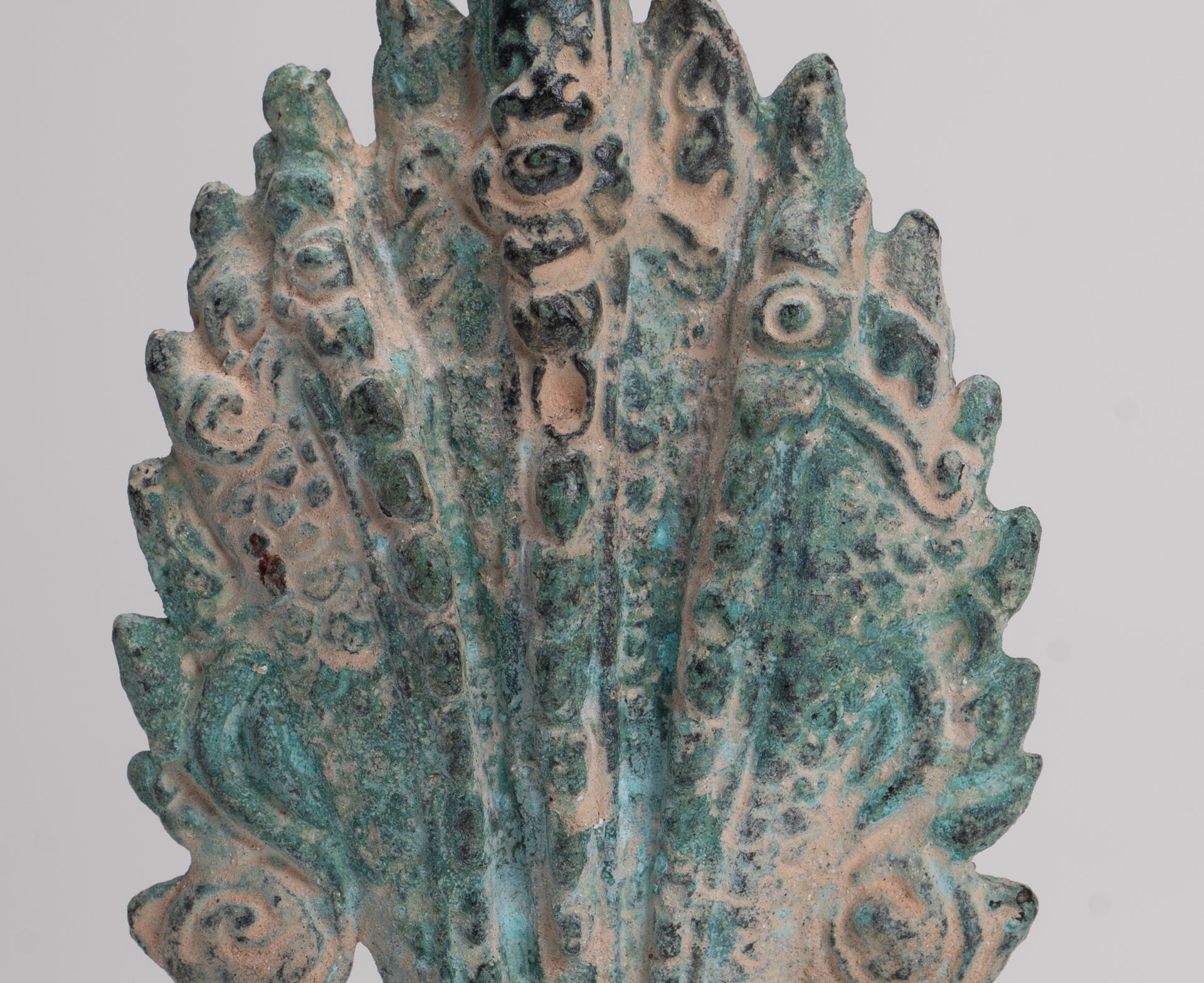 Naga-Statue – antike schützende Naga-, Schlangen- oder Schlangenstatue aus Bronze im Khmer-Stil – 15,5 cm.