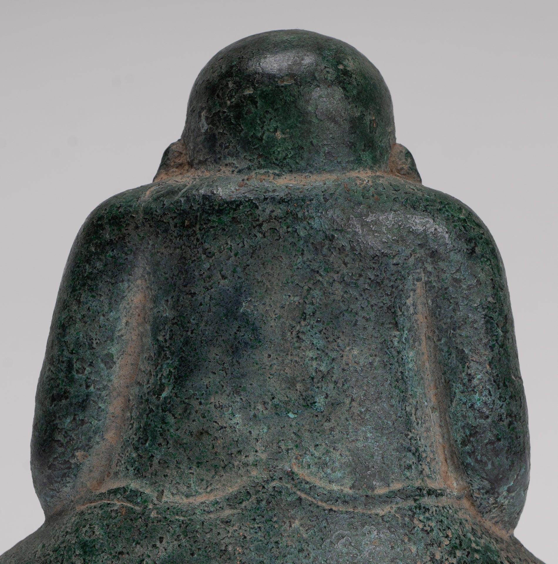 Seated Monk Statue - Antique Thai Style Bronze Phra Sangkachai Monk Statue - 11cm/4"