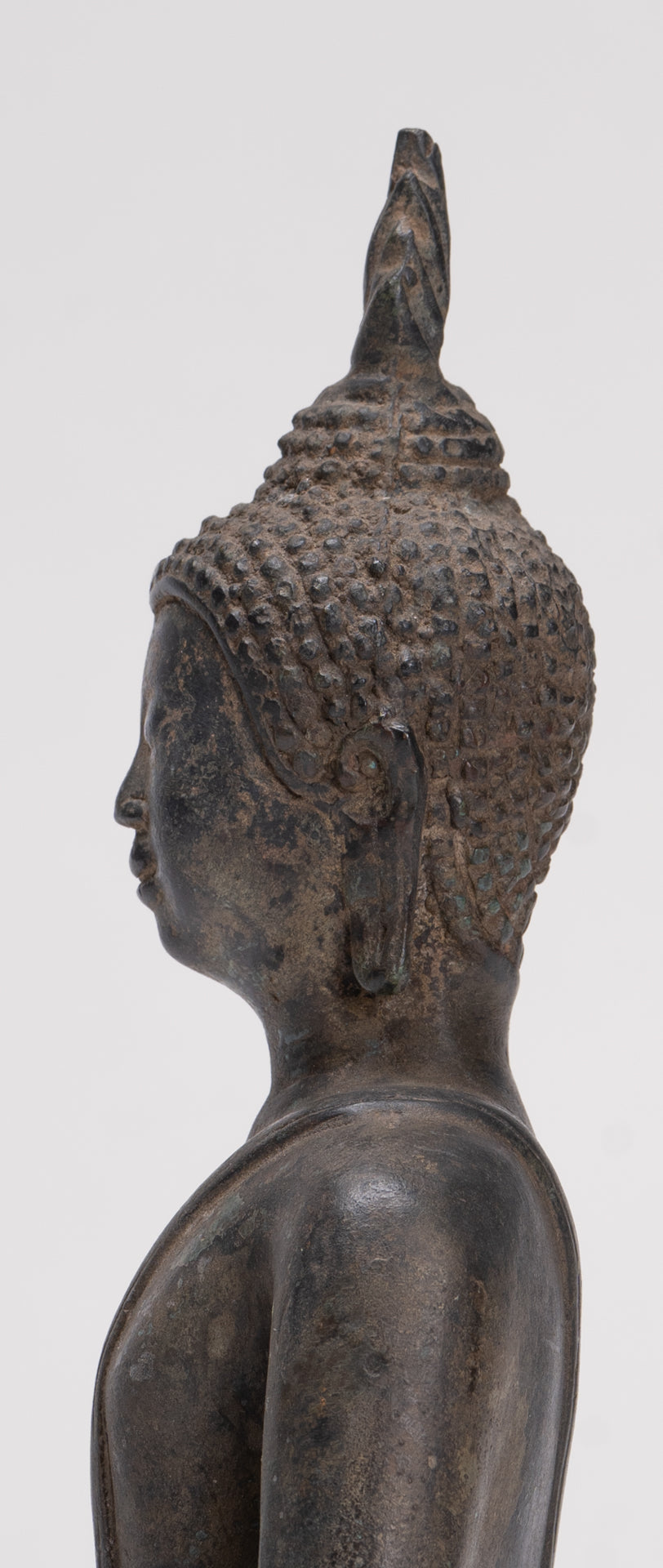 Statue de Bouddha – Statue antique de Bouddha des Lumières thaïlandaises de style Sukhothai – 23,5 cm.