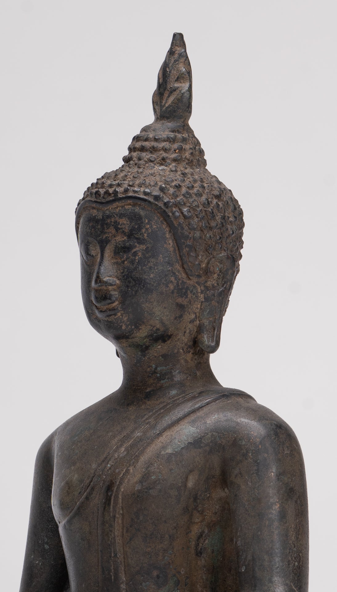 Buddha Statue - Antique Sukhothai Style Thai Enlightenment Buddha Statue - 22cm/9"