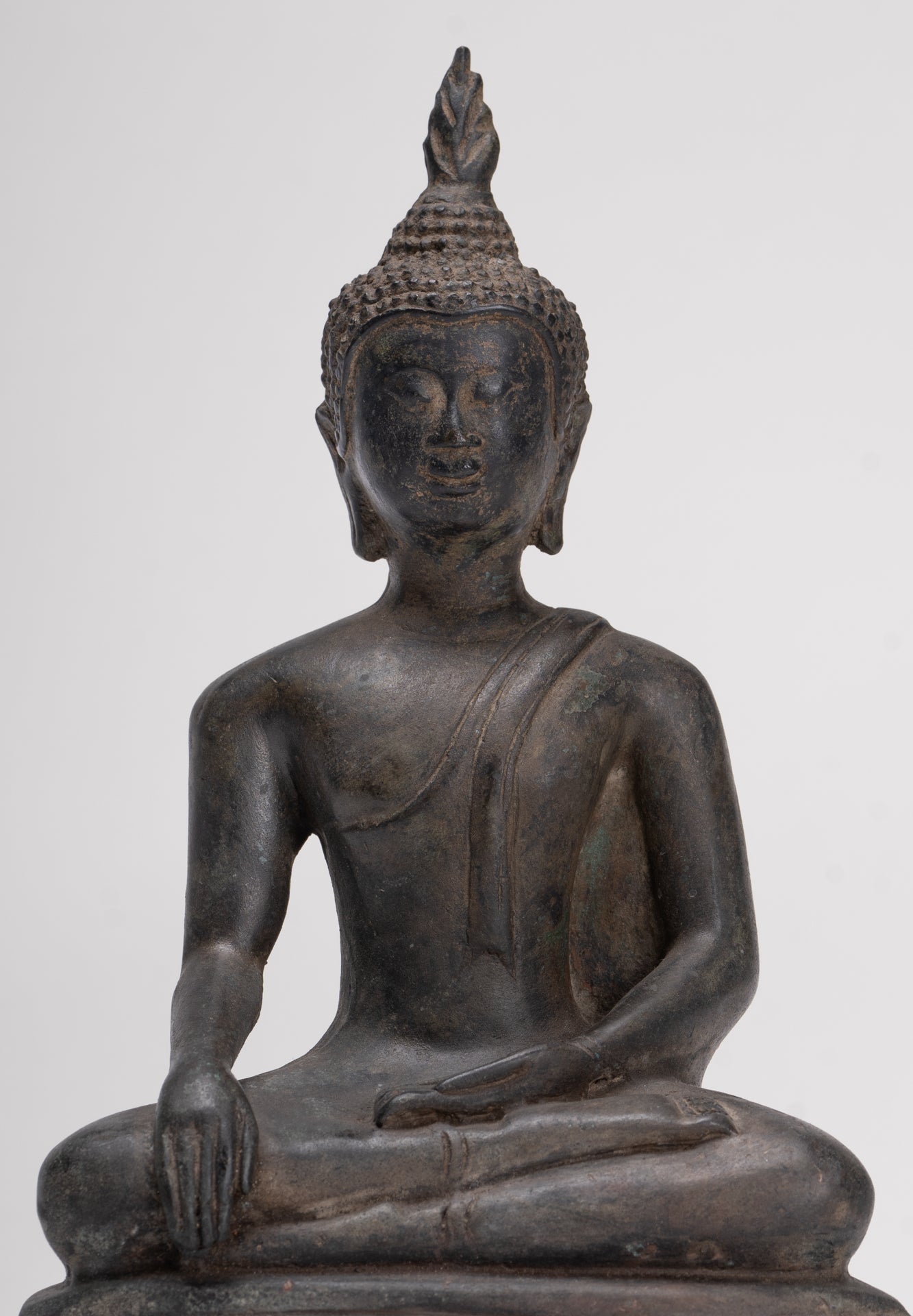 Buddha Statue - Antique Sukhothai Style Thai Enlightenment Buddha Statue - 22cm/9"