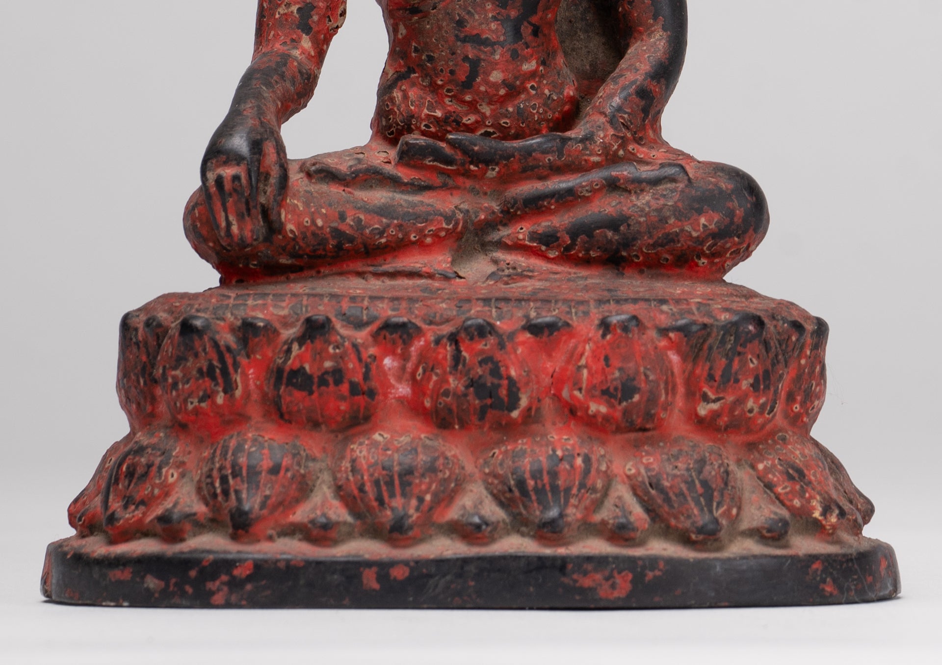 Buddha Statue - Antique Thai Style Bronze Chiang Saen Enlightenment Buddha Statue - 13cm/5"