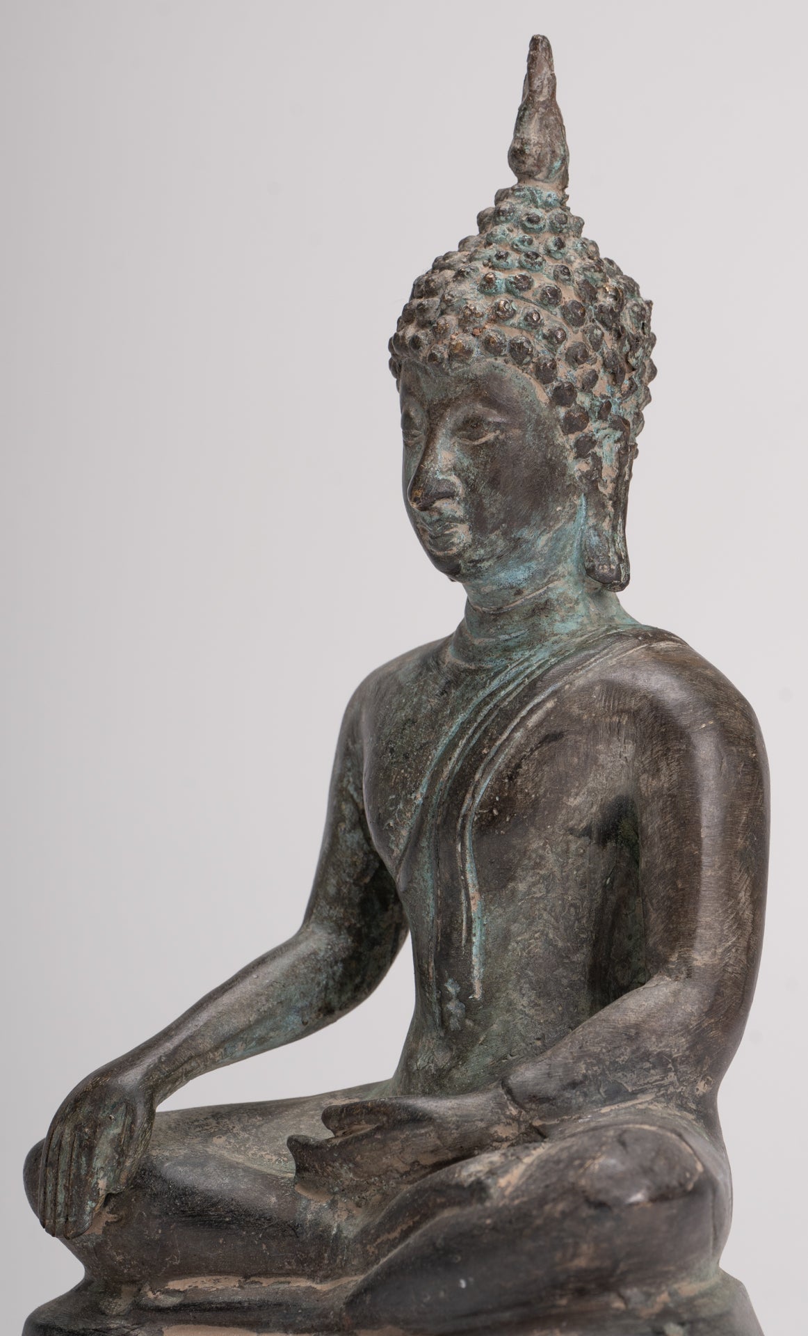 Buddha Statue - Antique Sukhothai Style Thai Enlightenment Buddha Statue - 19.5cm/8"