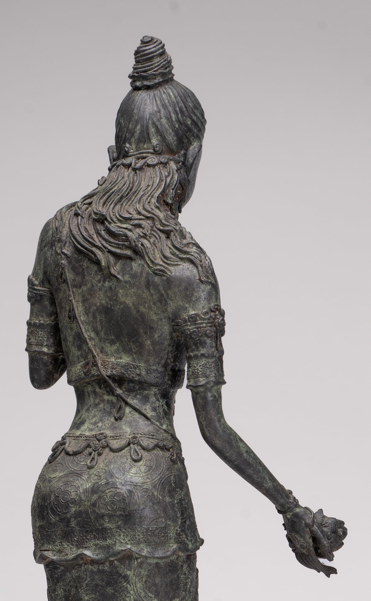 Masterpiece - Antique Java Style Majapahit Standing White Devi Tara Statue - 48cm/19"