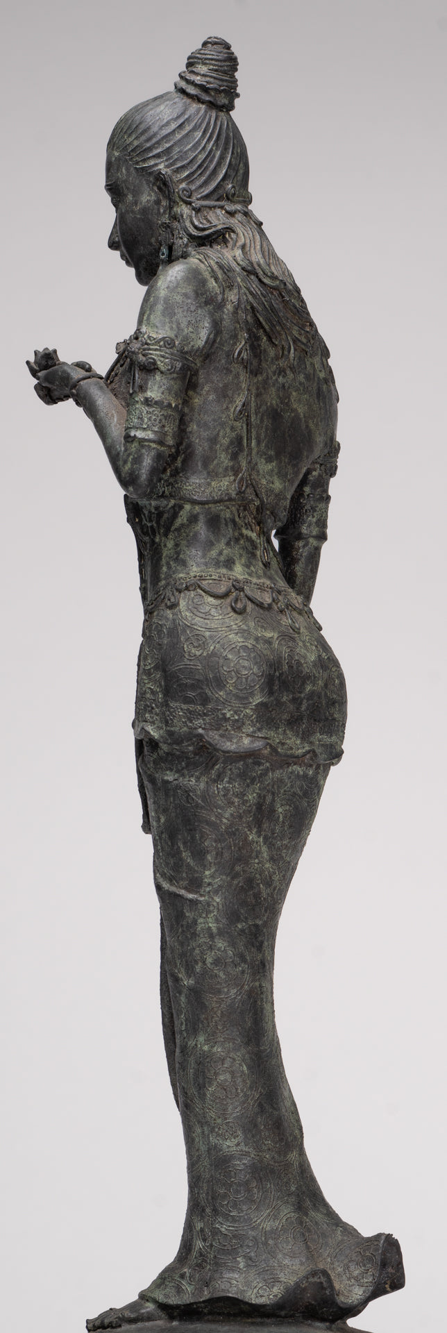 Masterpiece - Antique Java Style Majapahit Standing White Devi Tara Statue - 48cm/19"