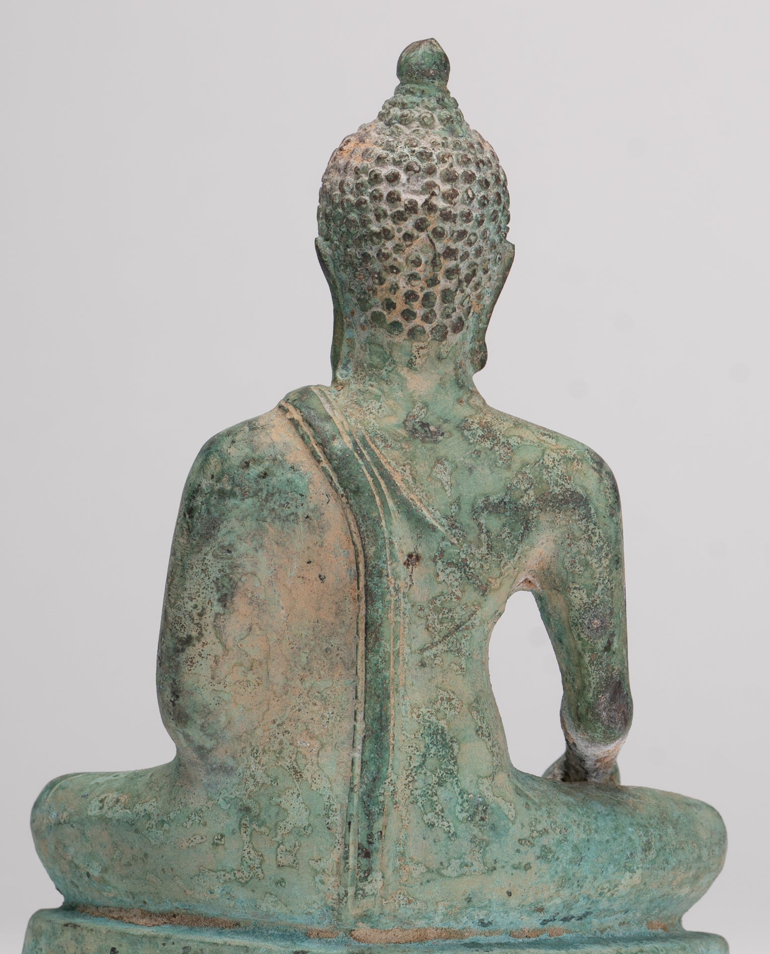 Buddha Statue - Antique Thai Style Bronze Chiang Saen Enlightenment Buddha Statue - 15.5cm/6"
