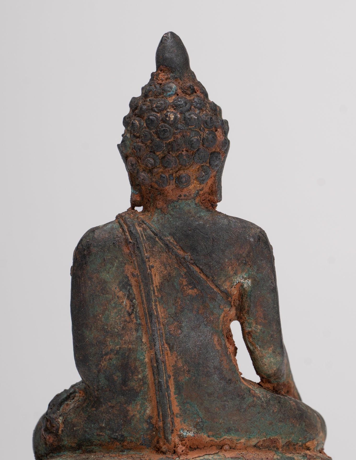 Buddha-Statue – Antik-Thai-Stil Bronze Chiang Saen Erleuchtungs-Buddha-Statue – 11,5 cm/5 Zoll