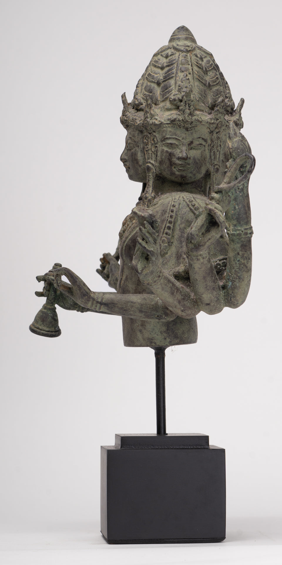 Brahma Statue - Antique Indonesian Style Bronze Brahma - Hindu God Creation - 36cm/14"