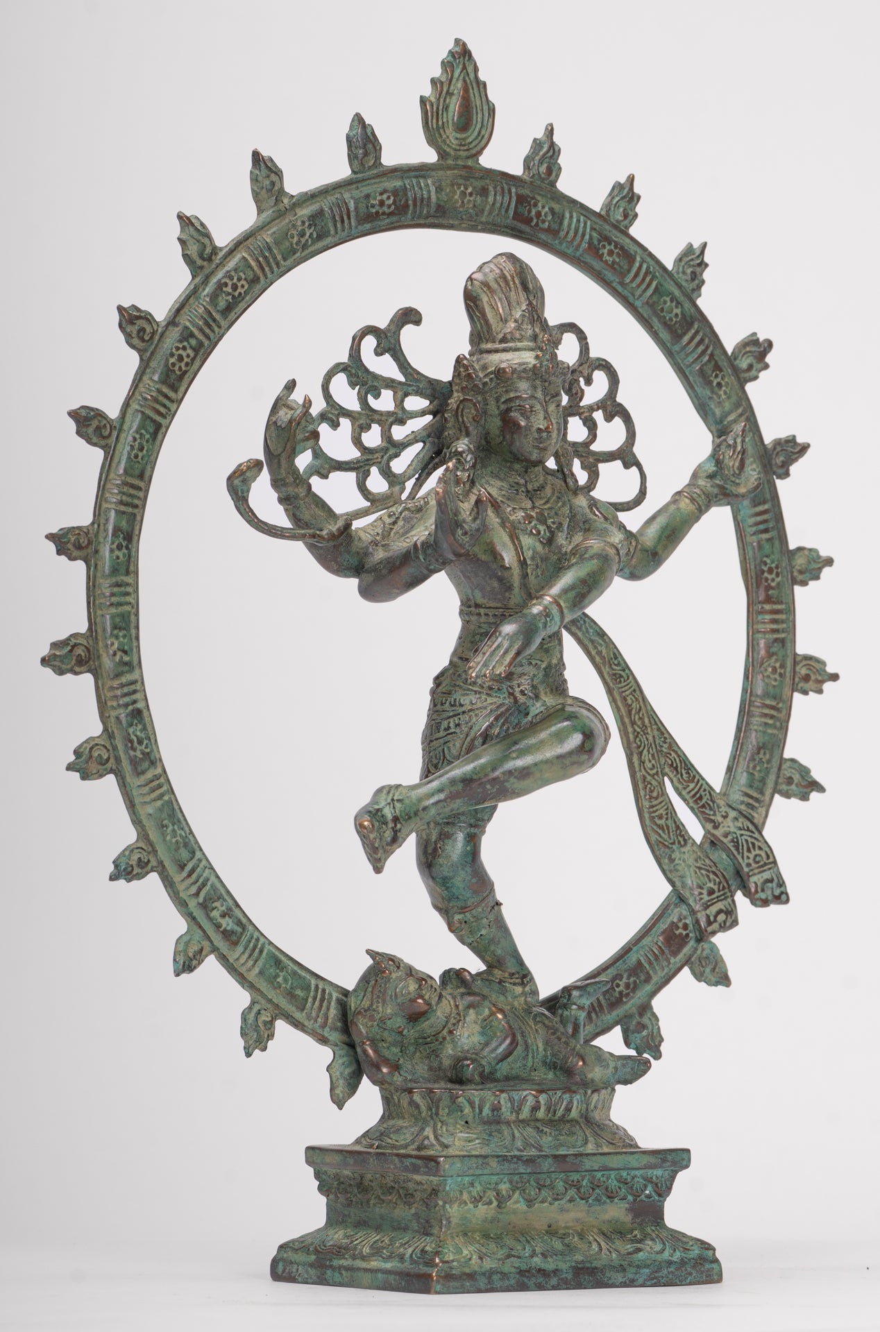 Antique Javanese Style Bronze Dancing Shiva statue as Lord Nataraja - 35cm(14") Tall