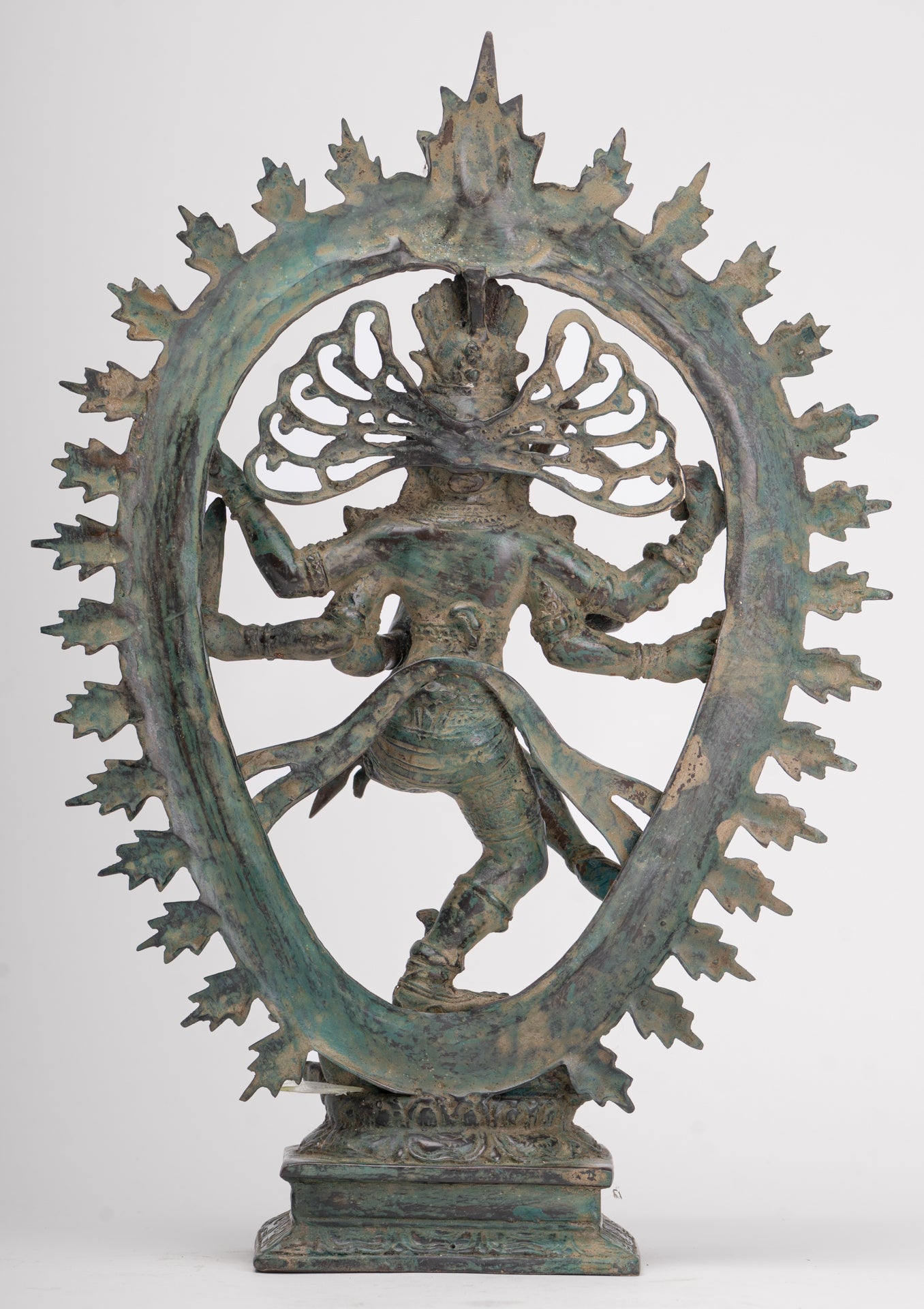 Antique Javanese Style Bronze Dancing Shiva statue as Lord Nataraja - 34.5cm(14") Tall