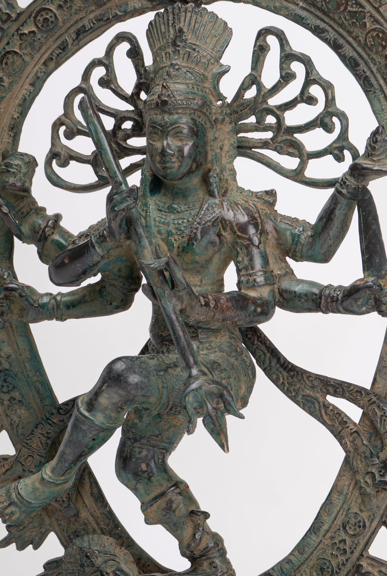 Antique Javanese Style Bronze Dancing Shiva statue as Lord Nataraja - 34.5cm(14") Tall