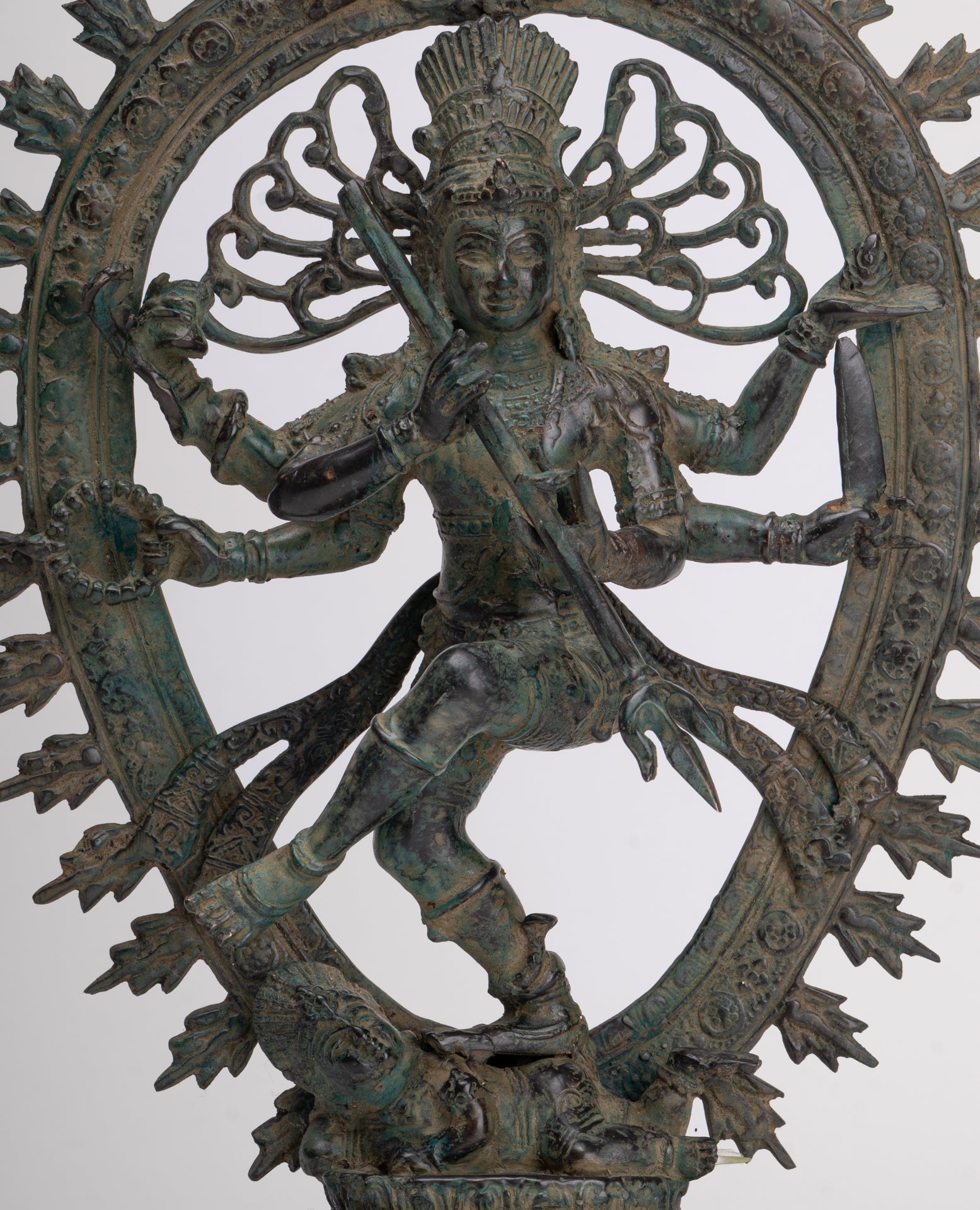 Antique Javanese Style Bronze Dancing Shiva statue as Lord Nataraja - 34.5cm(14") Tall