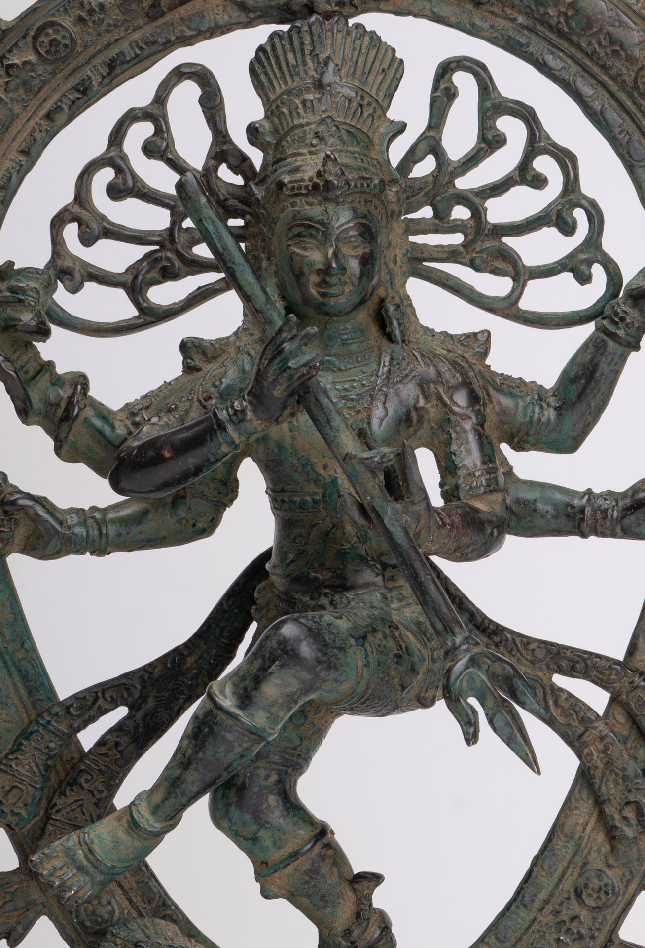 Antique Javanese Style Bronze Dancing Shiva statue as Lord Nataraja - 34.5cm(14") Tall