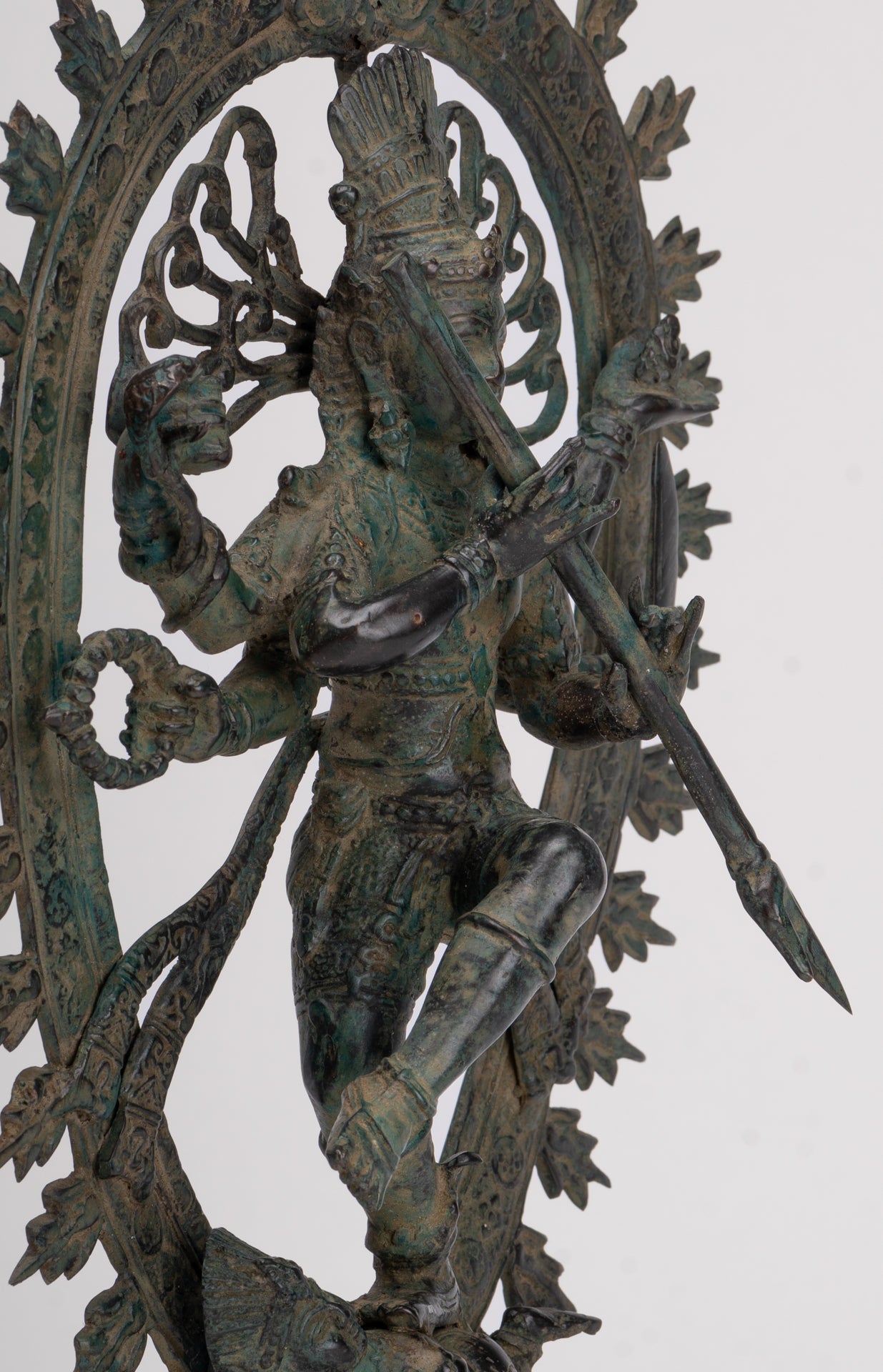 Antique Javanese Style Bronze Dancing Shiva statue as Lord Nataraja - 34.5cm(14") Tall