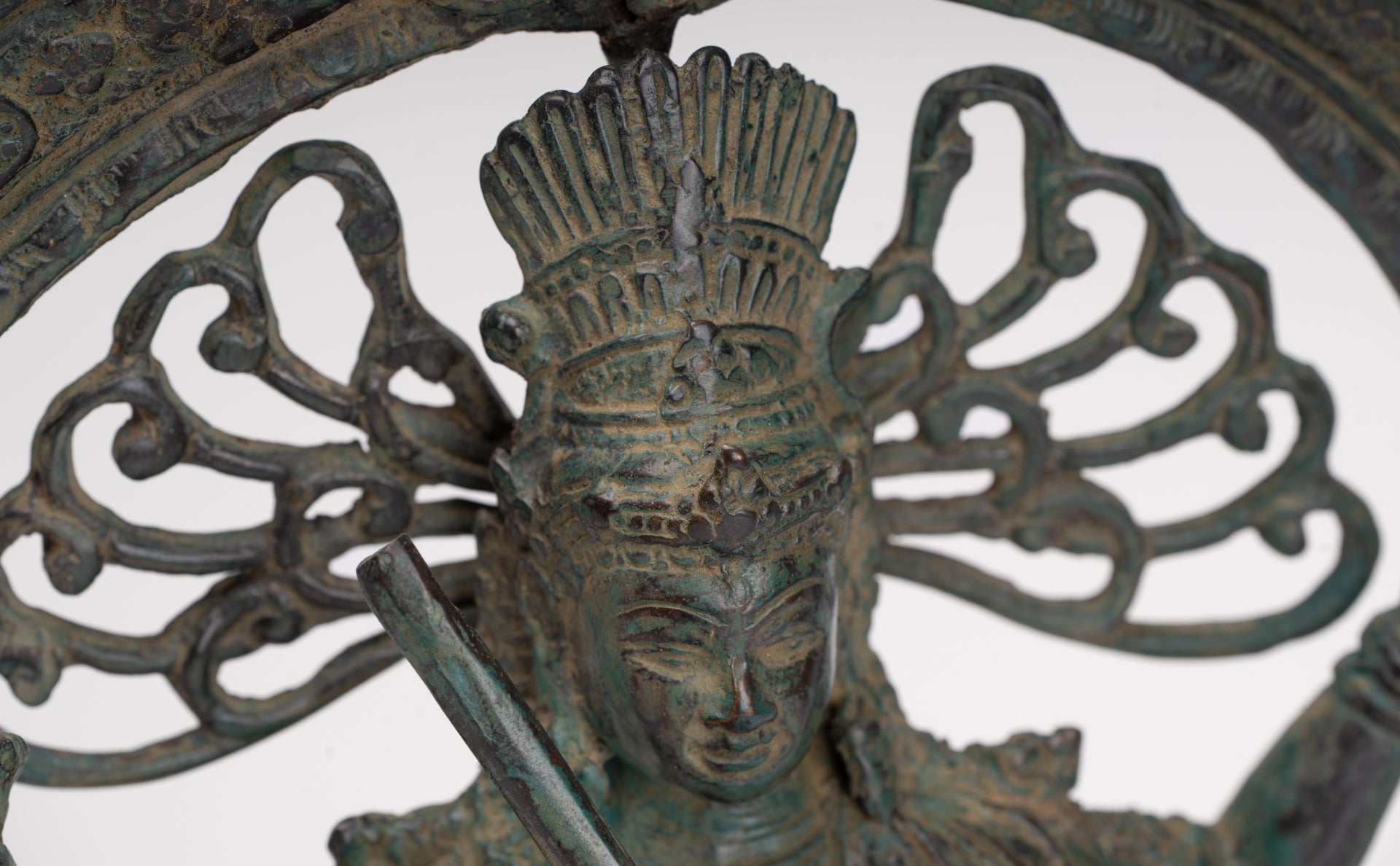 Antique Javanese Style Bronze Dancing Shiva statue as Lord Nataraja - 34.5cm(14") Tall
