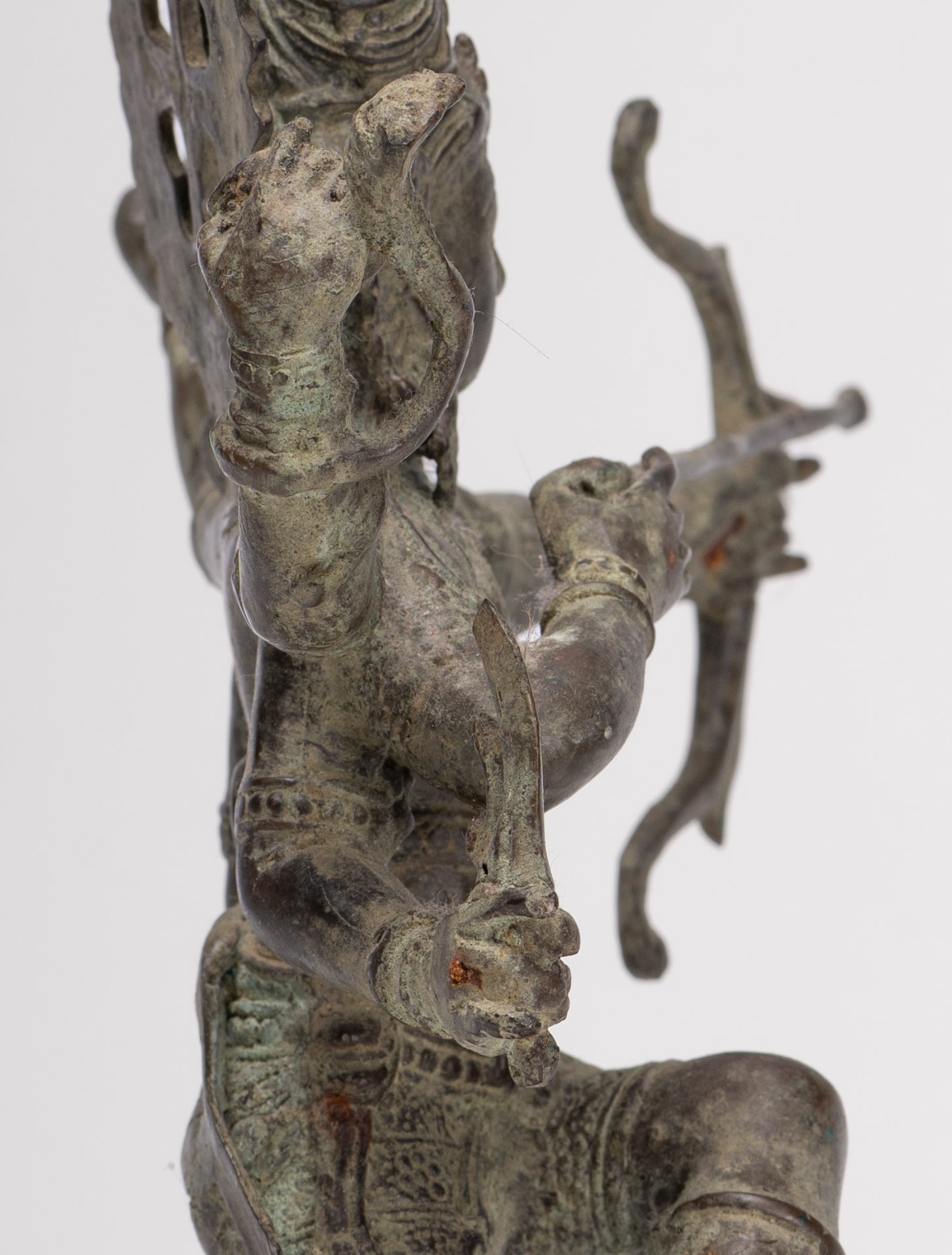 Rama Statue - Antique Majapahit Style Bronze Javanese Rama - Avatar of Vishnu - 24cm/10"