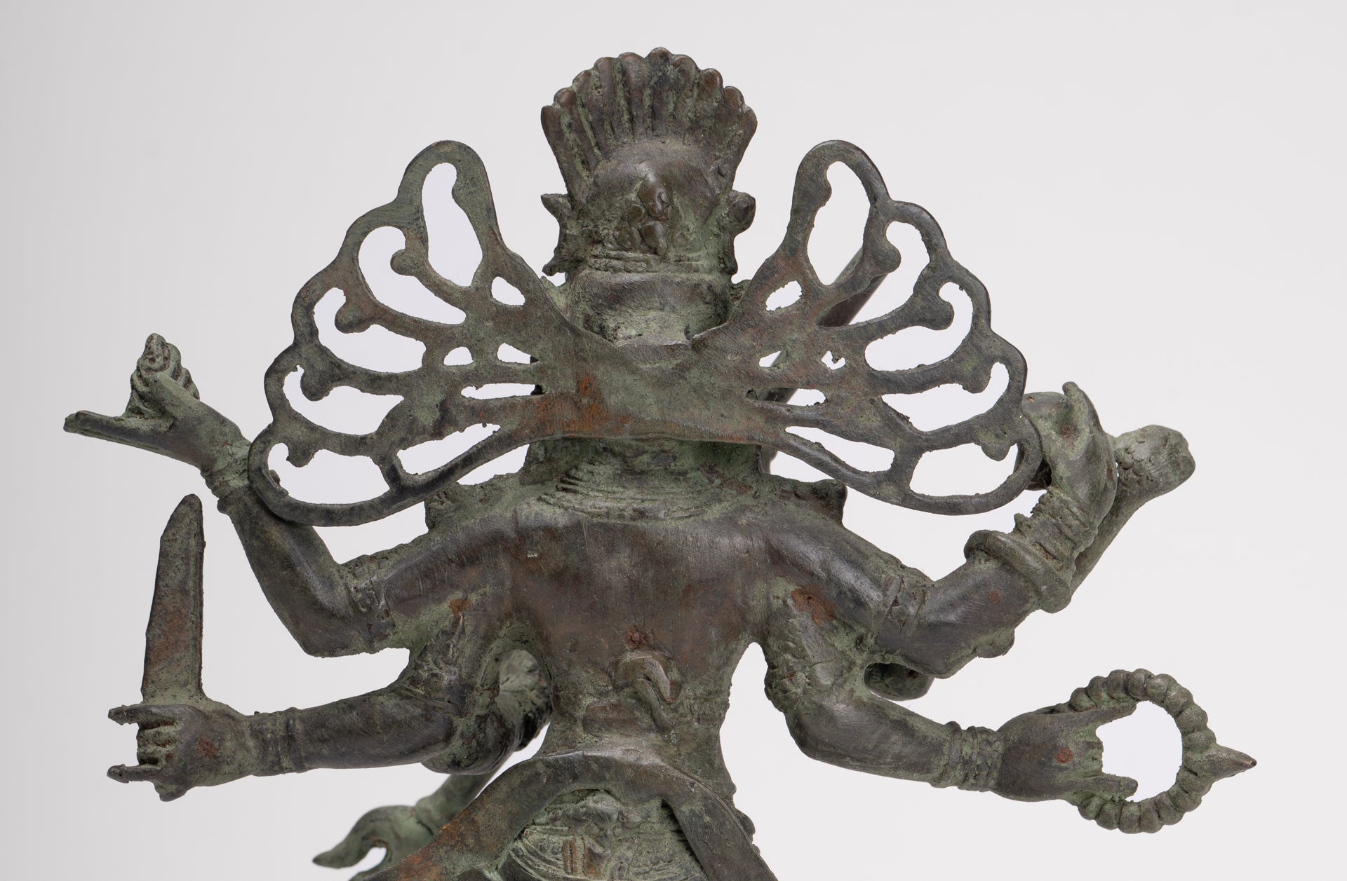 Antique Javanese Style Bronze Dancing Shiva statue as Lord Nataraja - 26cm(10") Tall