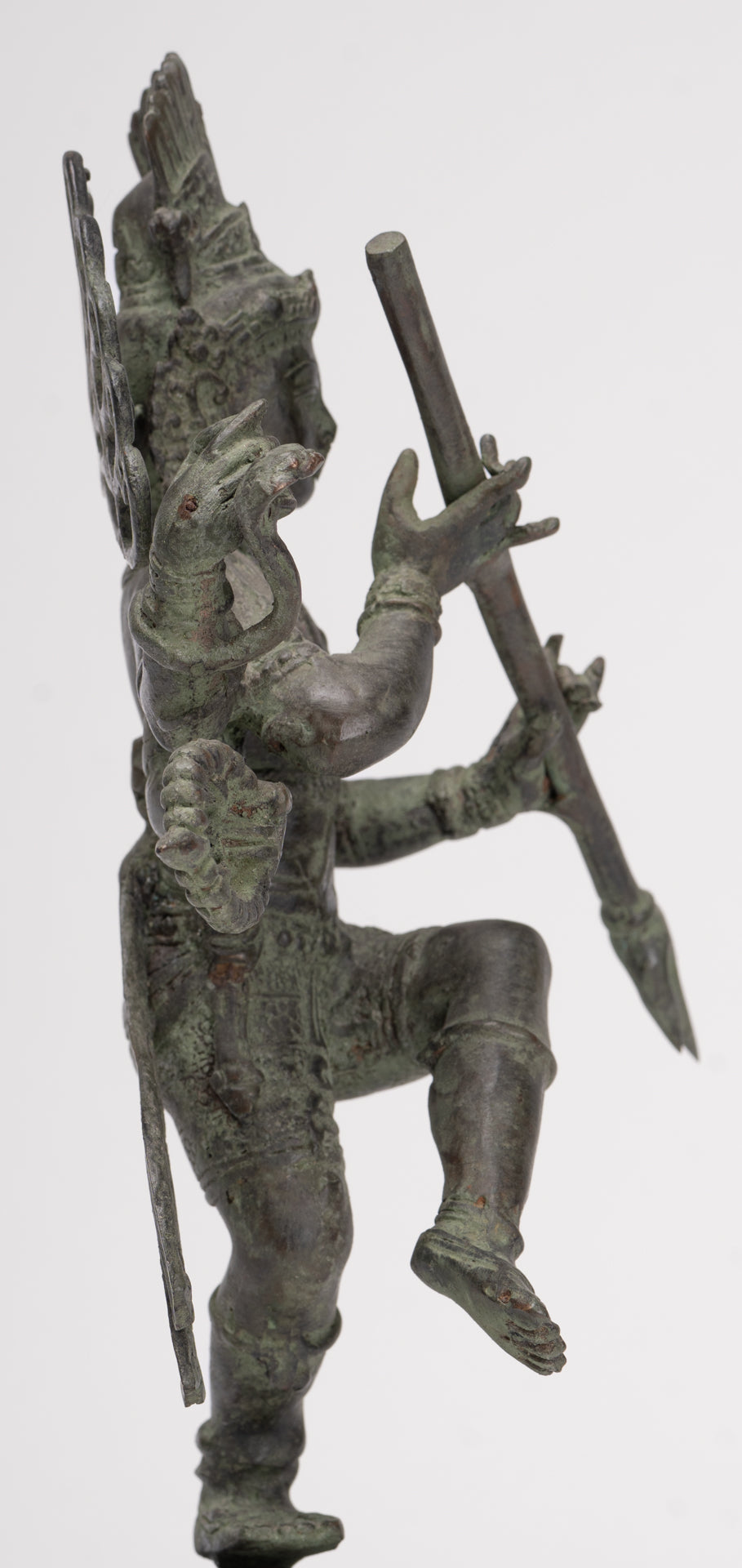 Antique Javanese Style Bronze Dancing Shiva statue as Lord Nataraja - 26cm(10") Tall