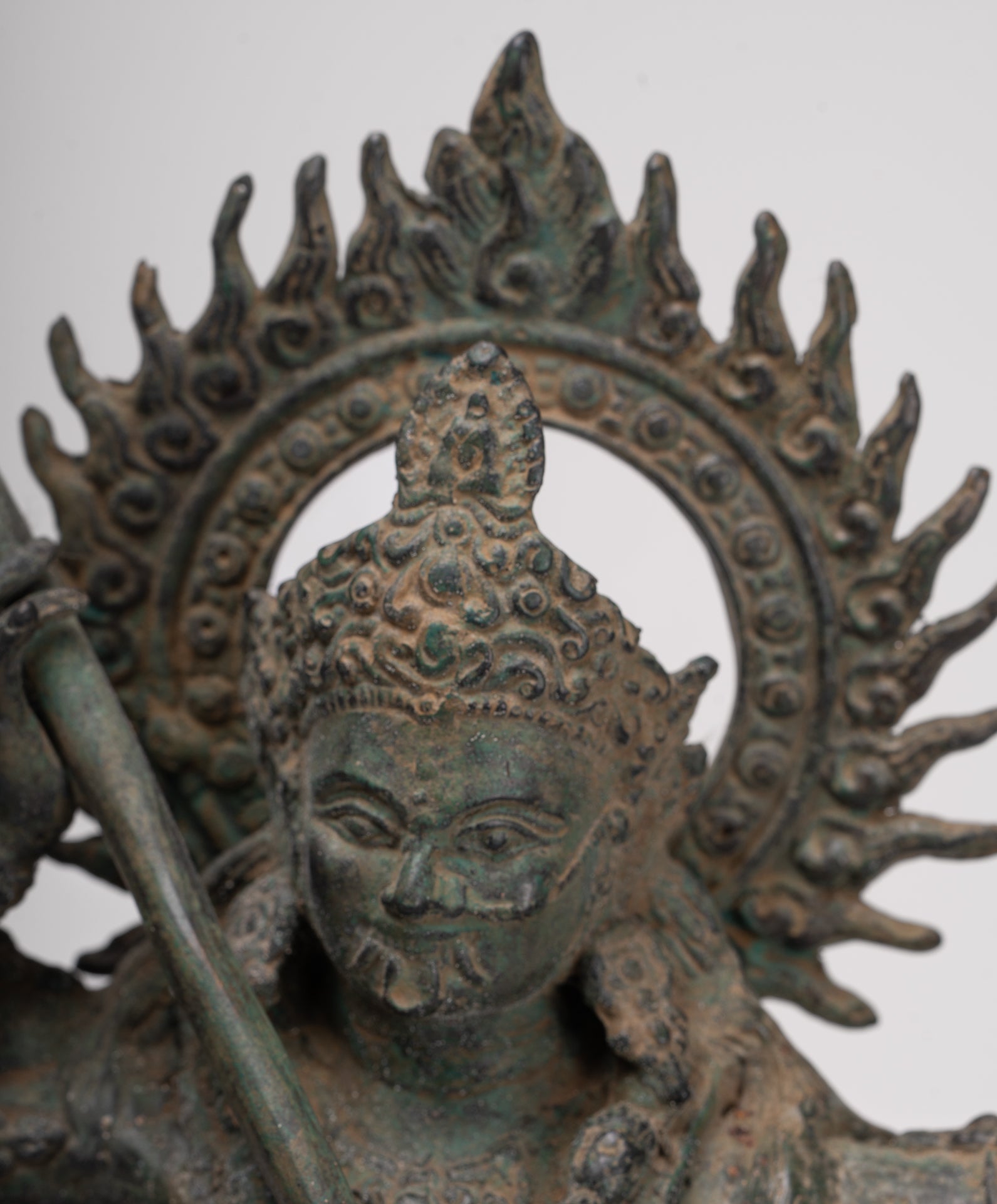 Kali Statue - Antique Java Style Majapahit Standing Bronze Kali or Mahakali Statue - 43cm/17"