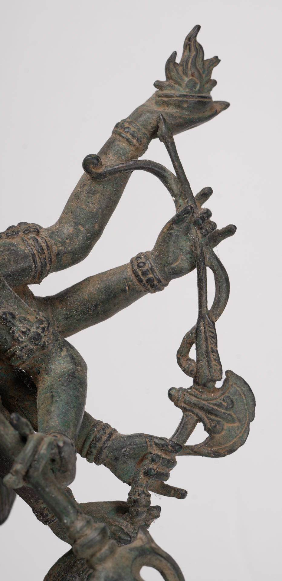 Kali Statue - Antique Java Style Majapahit Standing Bronze Kali or Mahakali Statue - 43cm/17"