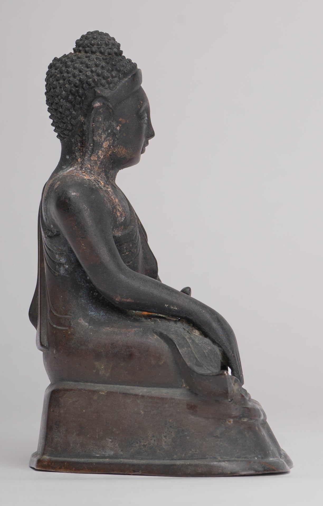 Buddha Statue im antiken Burmesischen Stil Holz Mandalay Aufklärung Buddha Statue mit 54cm/22"