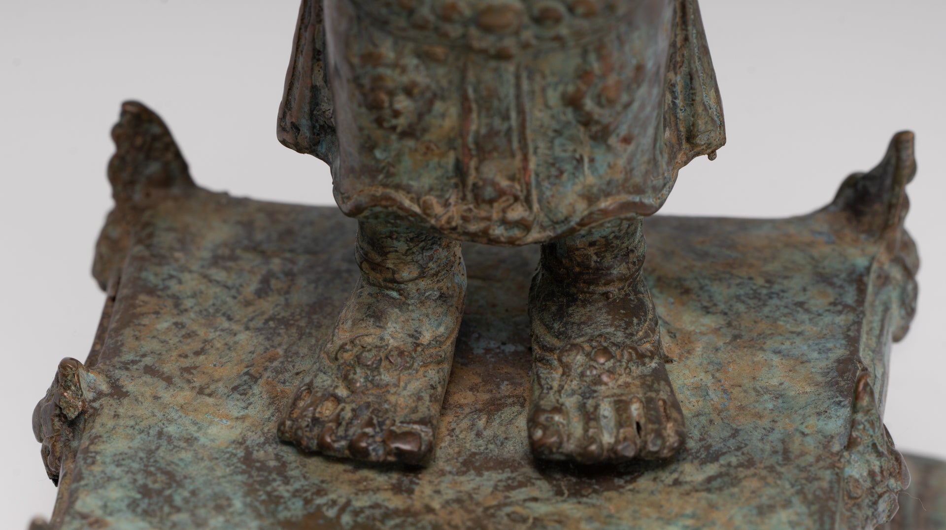 Trimurti Statue - Antique Indonesian Style Trimurti Shiva Brahma Vishnu Statue - 32.5cm/13"