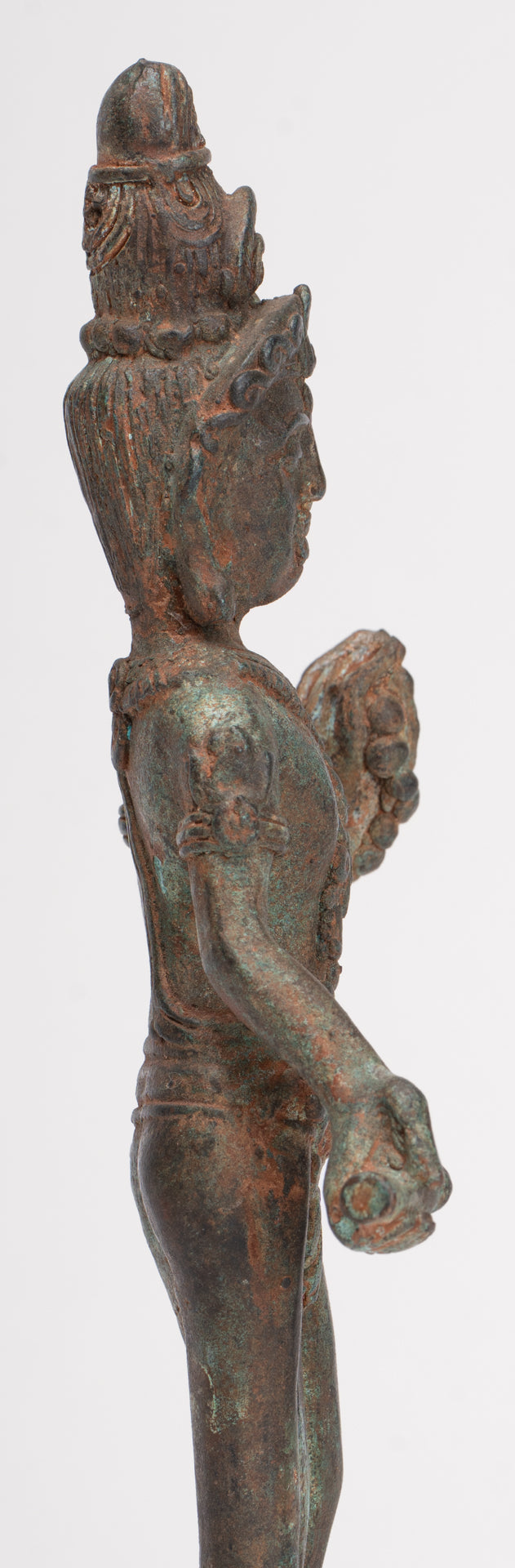 Antique Khmer Style Bronze Pre-Angkor Standing Shiva - 23cm/9"
