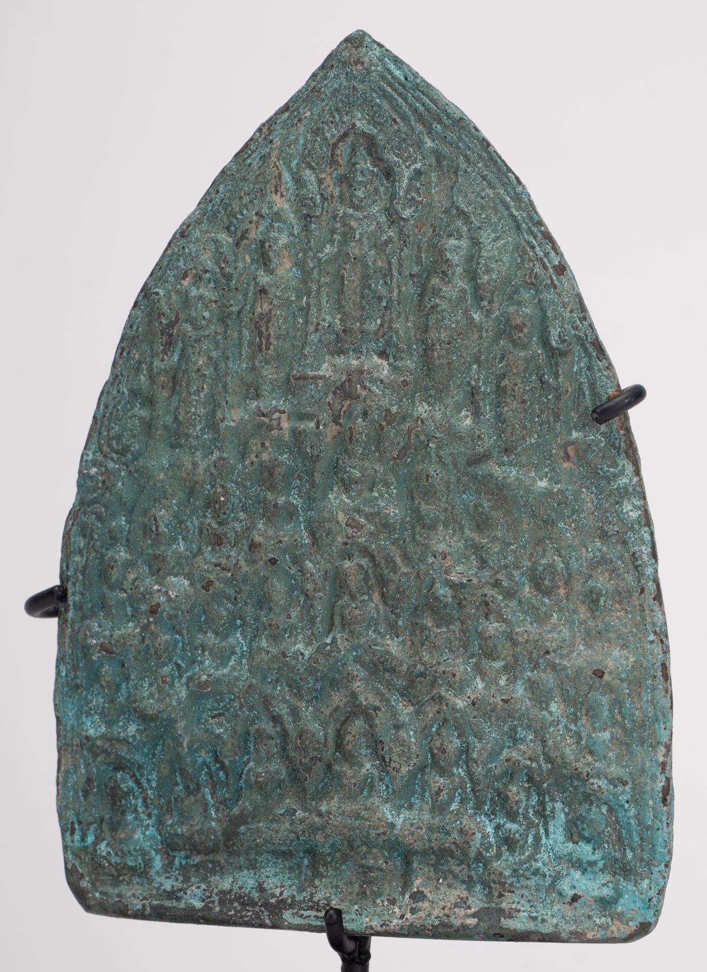 Votive Panel - Antique Khmer Style Bronze Enlightenment Buddha Votive Panel - 16cm/6"