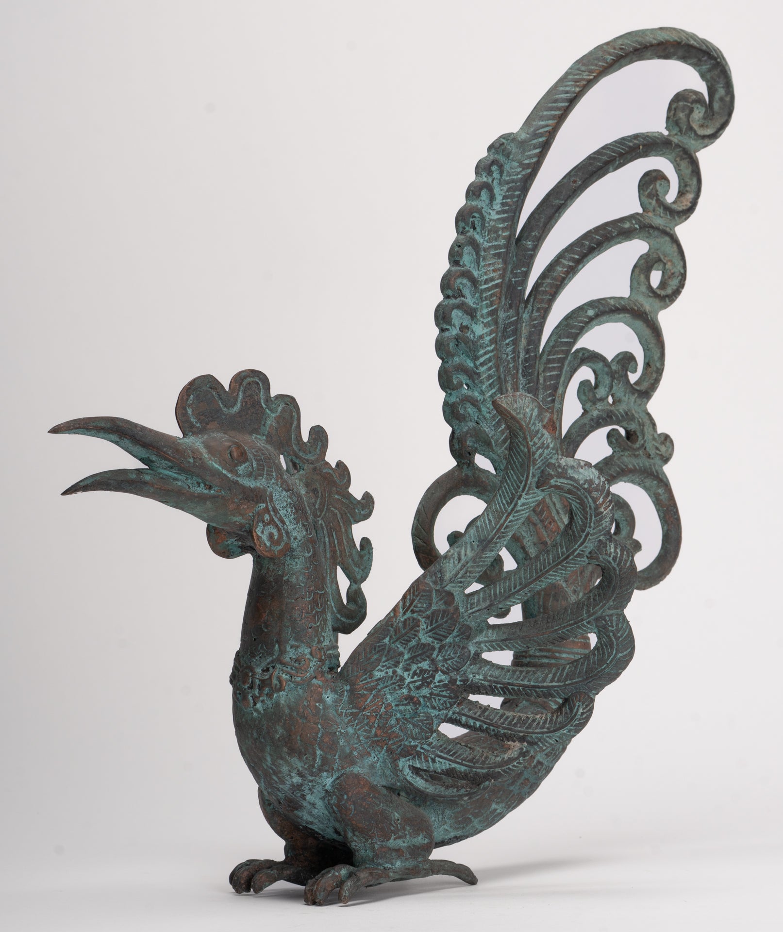 Antique Indonesian Style Bronze Majapahit Garuda Statue - 34cm/14"