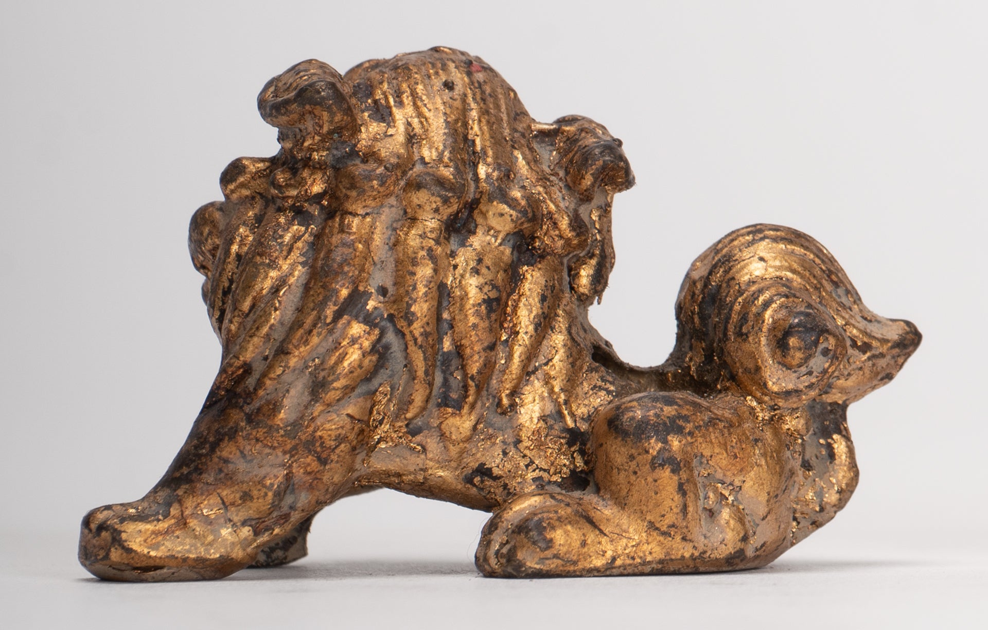 Antique Chinese Style Temple Guardian Lions Shishi Lions Foo Dogs Imperial Lions (Pair) - 3.5cm/1"