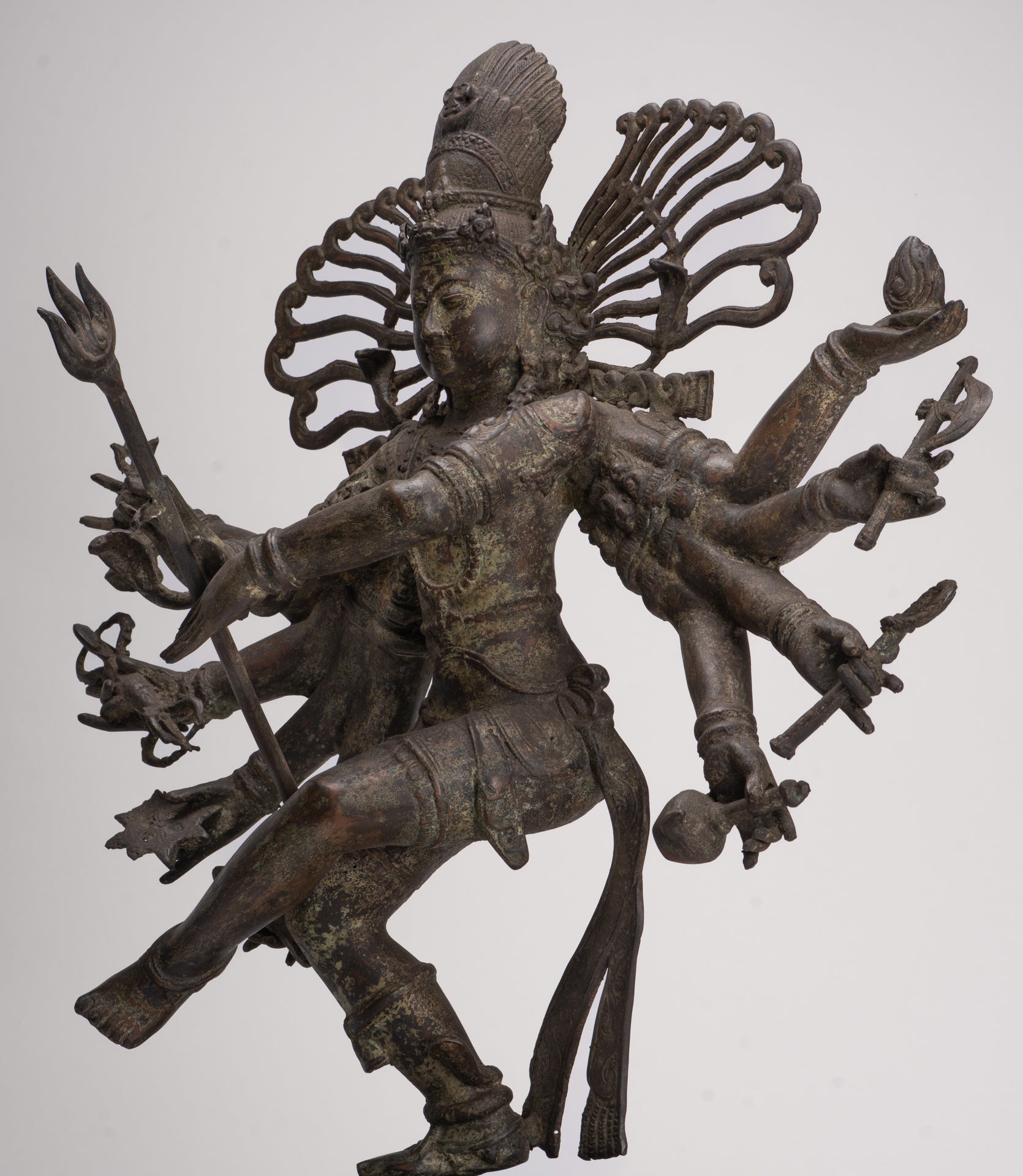 Antique Javanese Style Bronze Dancing Shiva statue as Lord Nataraja - 64cm(26") Tall