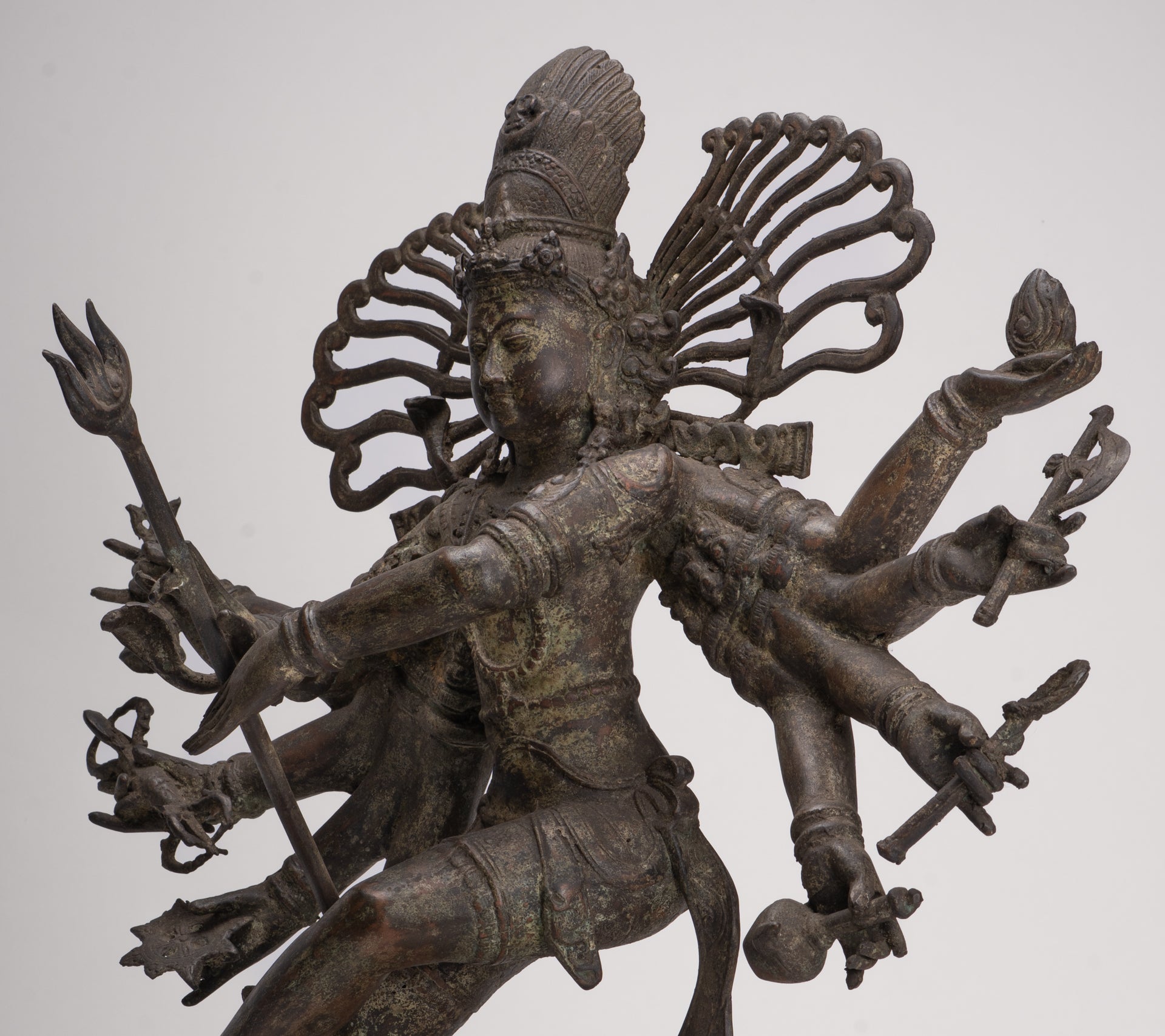 Antique Javanese Style Bronze Dancing Shiva statue as Lord Nataraja - 64cm(26") Tall