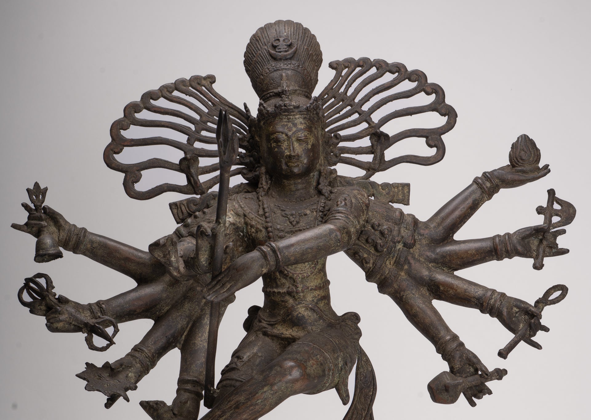 Antique Javanese Style Bronze Dancing Shiva statue as Lord Nataraja - 64cm(26") Tall