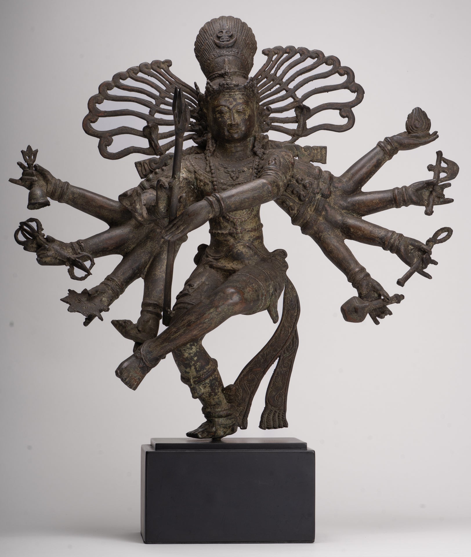 Antique Javanese Style Bronze Dancing Shiva statue as Lord Nataraja - 64cm(26") Tall