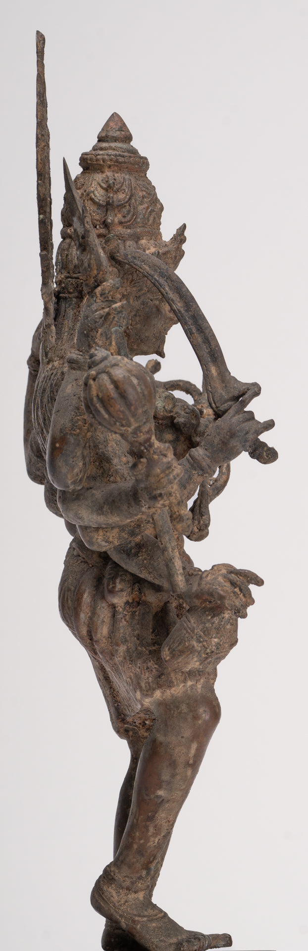 Kali Statue - Antique Java Style Majapahit Standing Bronze Kali or Mahakali Statue - 45cm/18"