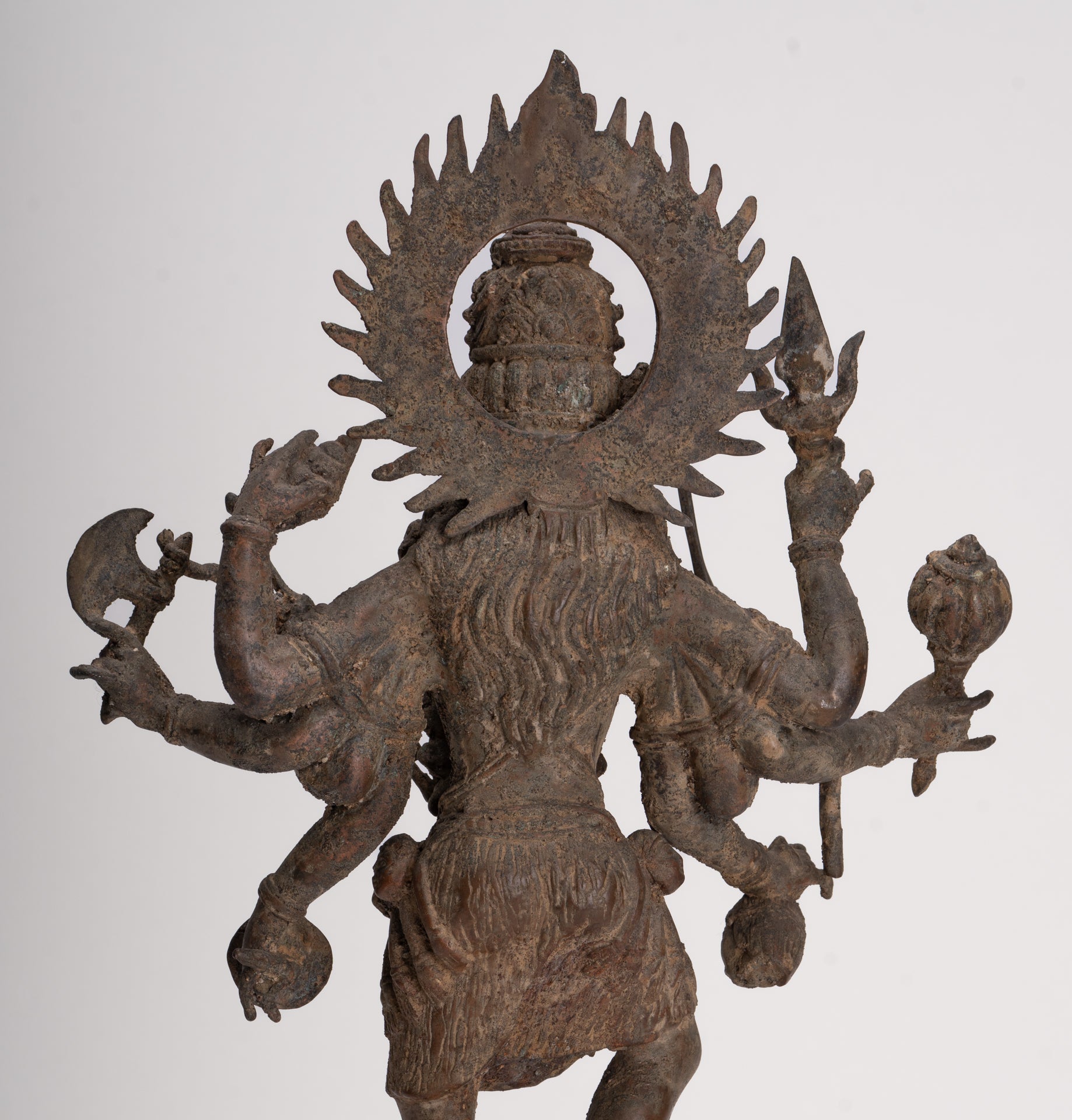 Kali Statue - Antique Java Style Majapahit Standing Bronze Kali or Mahakali Statue - 45cm/18"