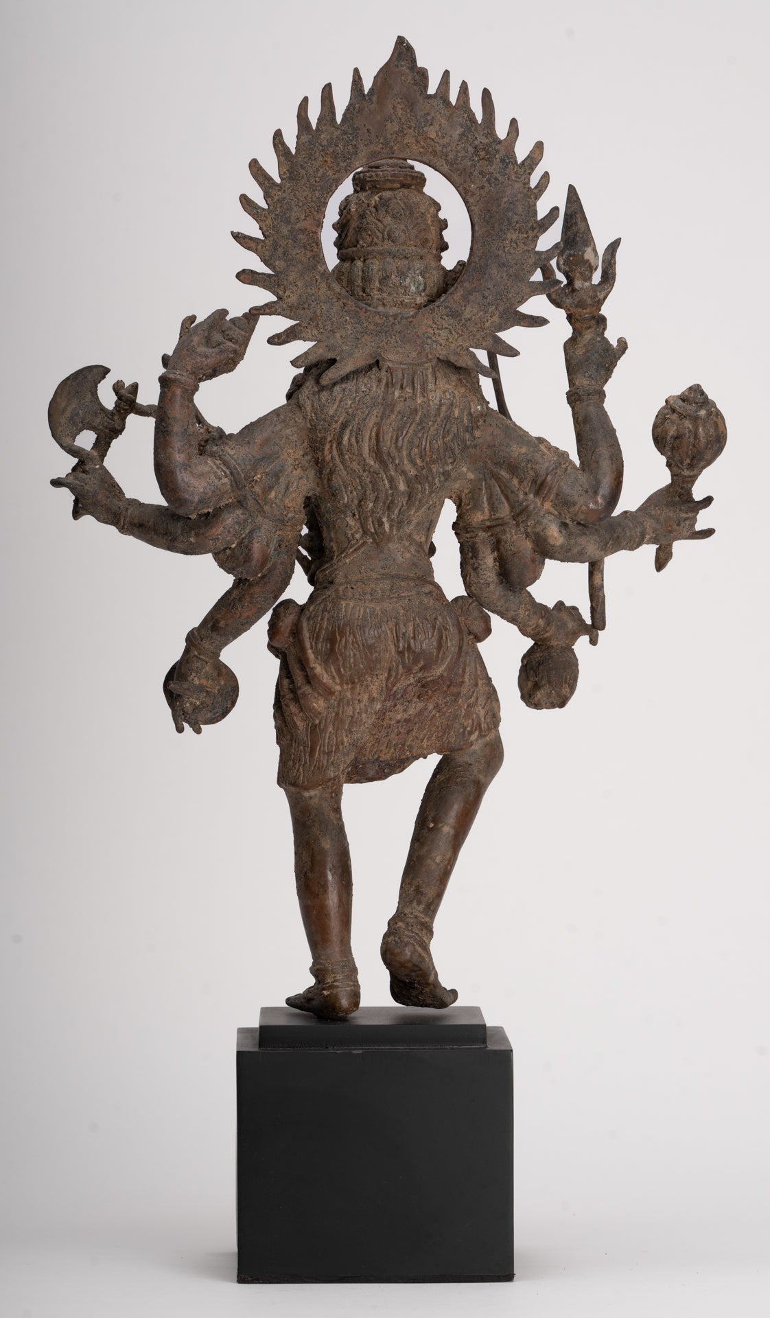 Kali Statue - Antique Java Style Majapahit Standing Bronze Kali or Mahakali Statue - 45cm/18"