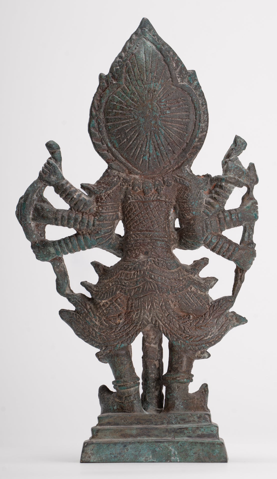 Temple Guardian - Antique Thai Style Bronze Thao Wessuwan / Vessavaṇa Statue - 22cm/9"