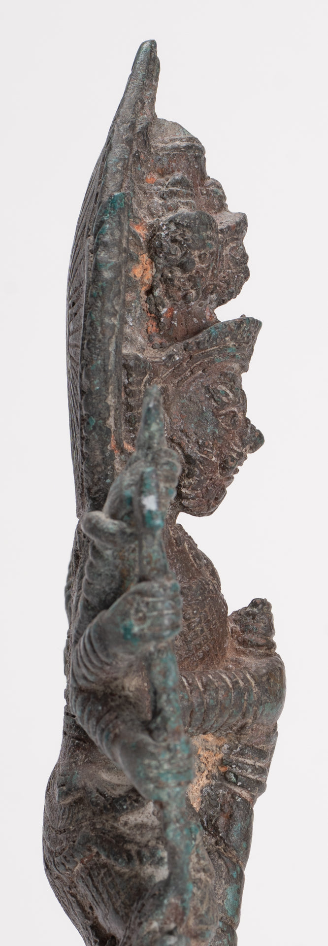 Temple Guardian - Antique Thai Style Bronze Thao Wessuwan / Vessavaṇa Statue - 22cm/9"