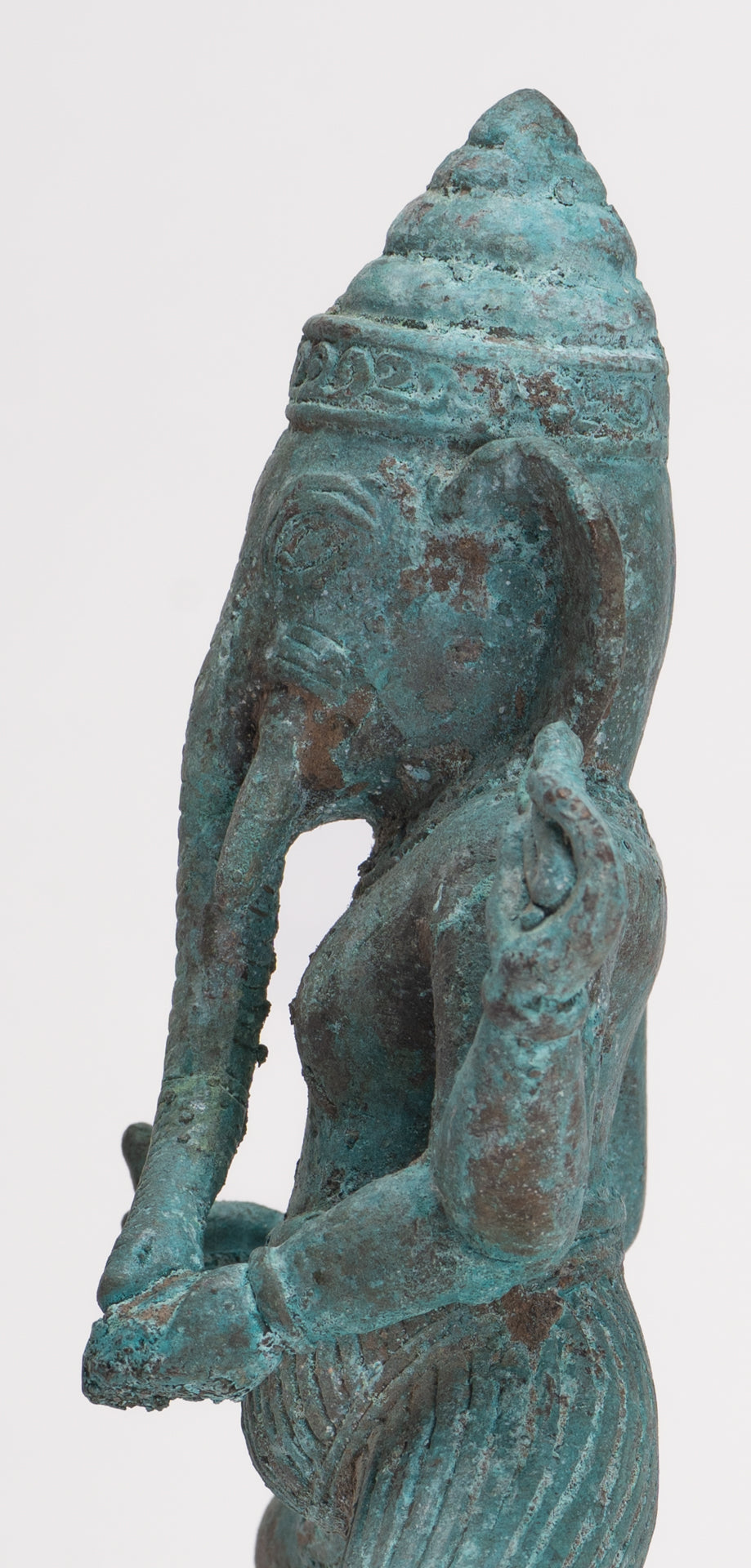 Antique Javanese Style Bronze Dancing Indonesian Nṛtya Gaṇapati Ganesha Statue - 24.5cm/10"