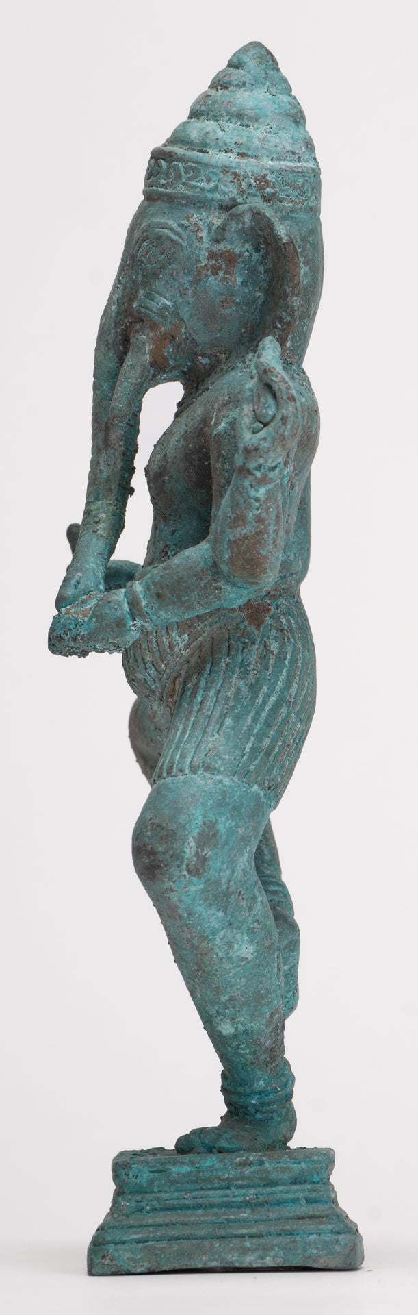 Antique Javanese Style Bronze Dancing Indonesian Nṛtya Gaṇapati Ganesha Statue - 24.5cm/10"