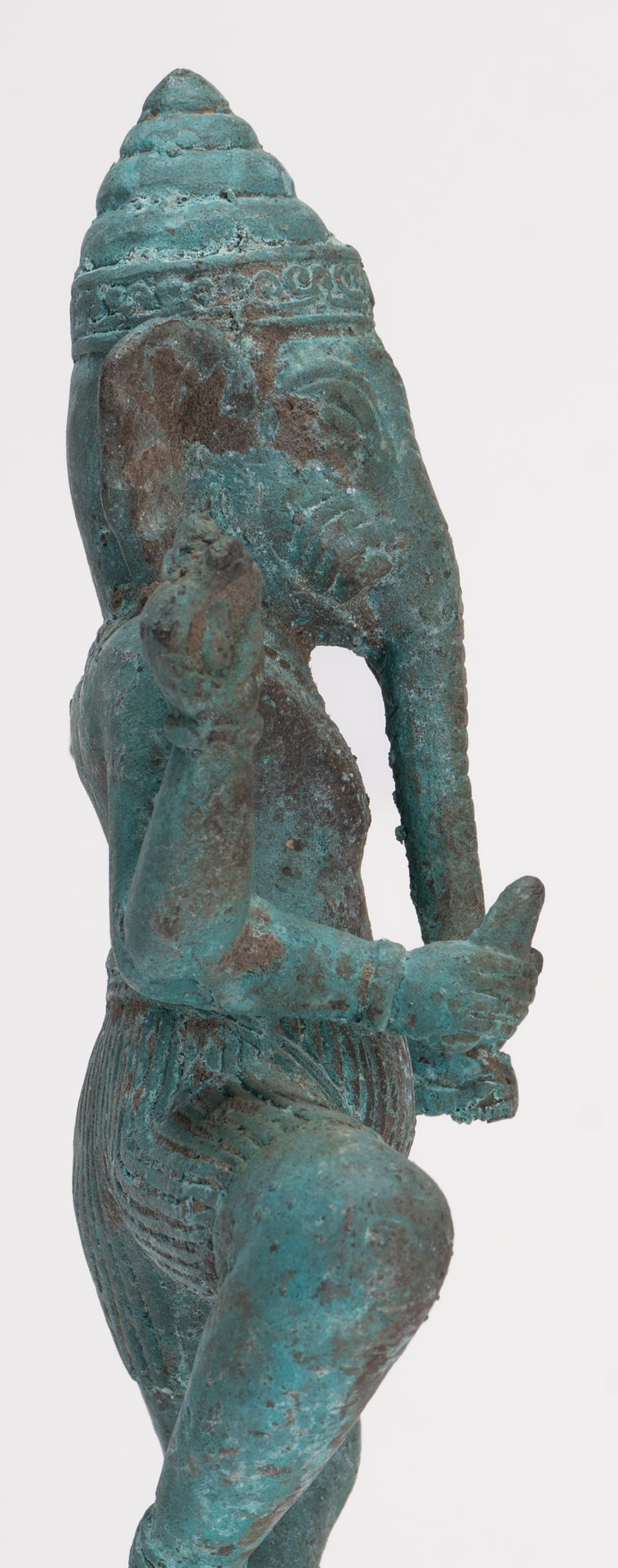 Antique Javanese Style Bronze Dancing Indonesian Nṛtya Gaṇapati Ganesha Statue - 24.5cm/10"
