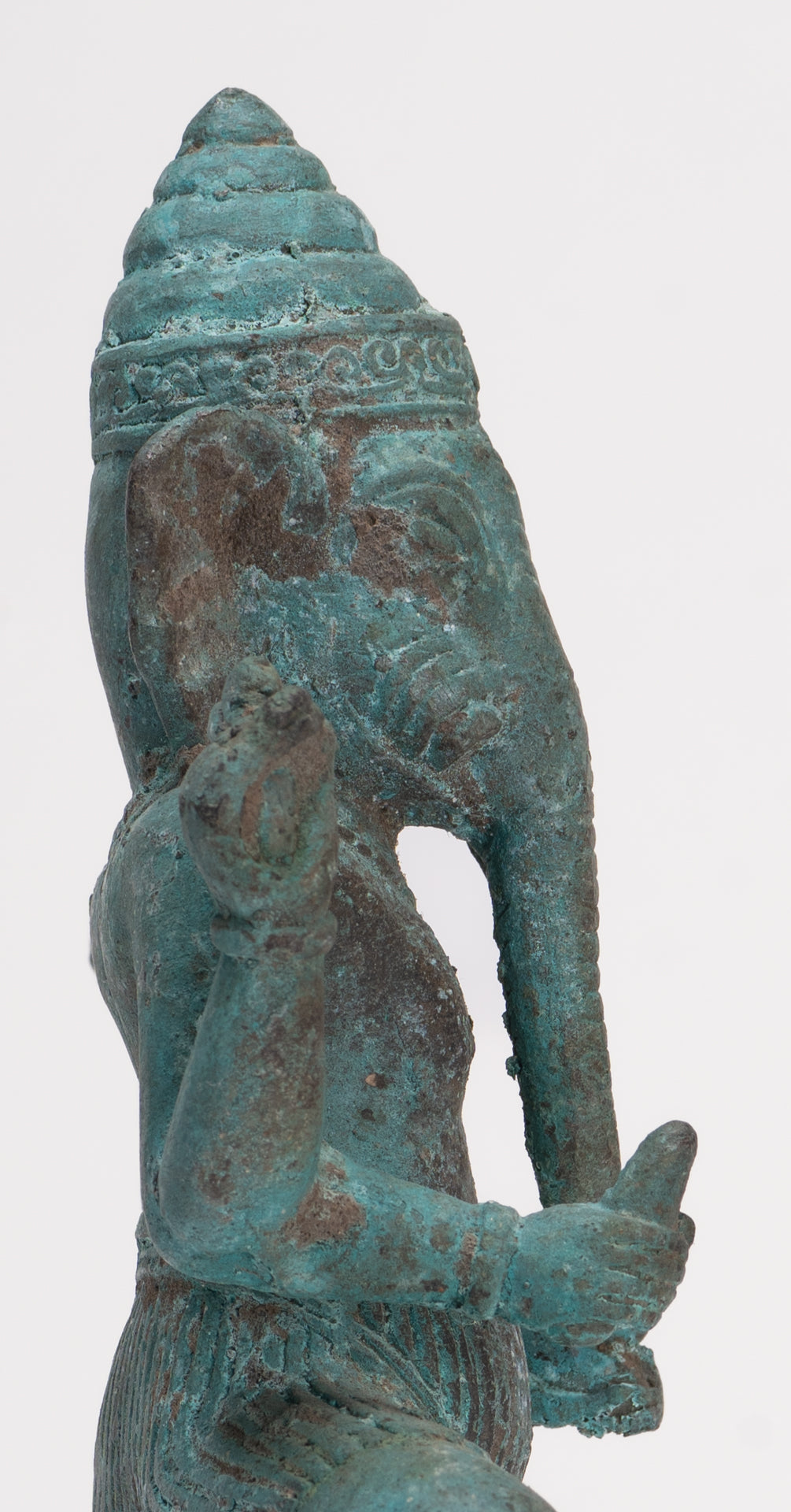 Antique Javanese Style Bronze Dancing Indonesian Nṛtya Gaṇapati Ganesha Statue - 24.5cm/10"