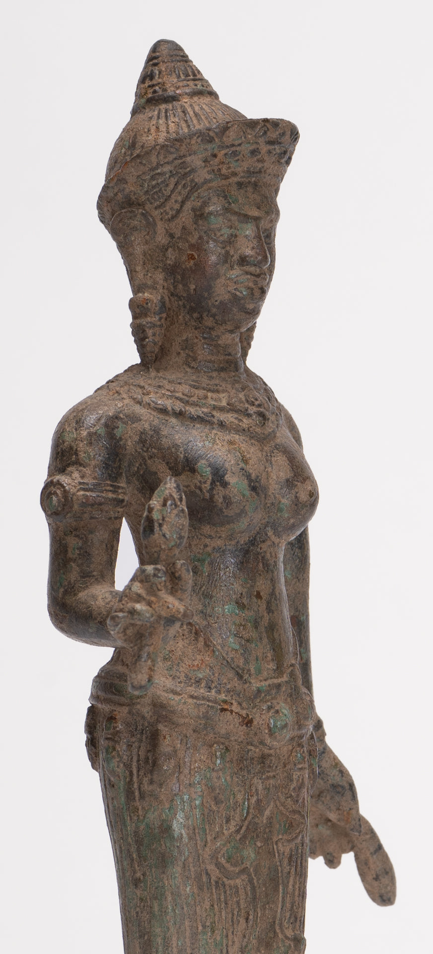 Antique Khmer Style Koh Ker Stone Lakshmi or Uma Statue - 25cm/10"