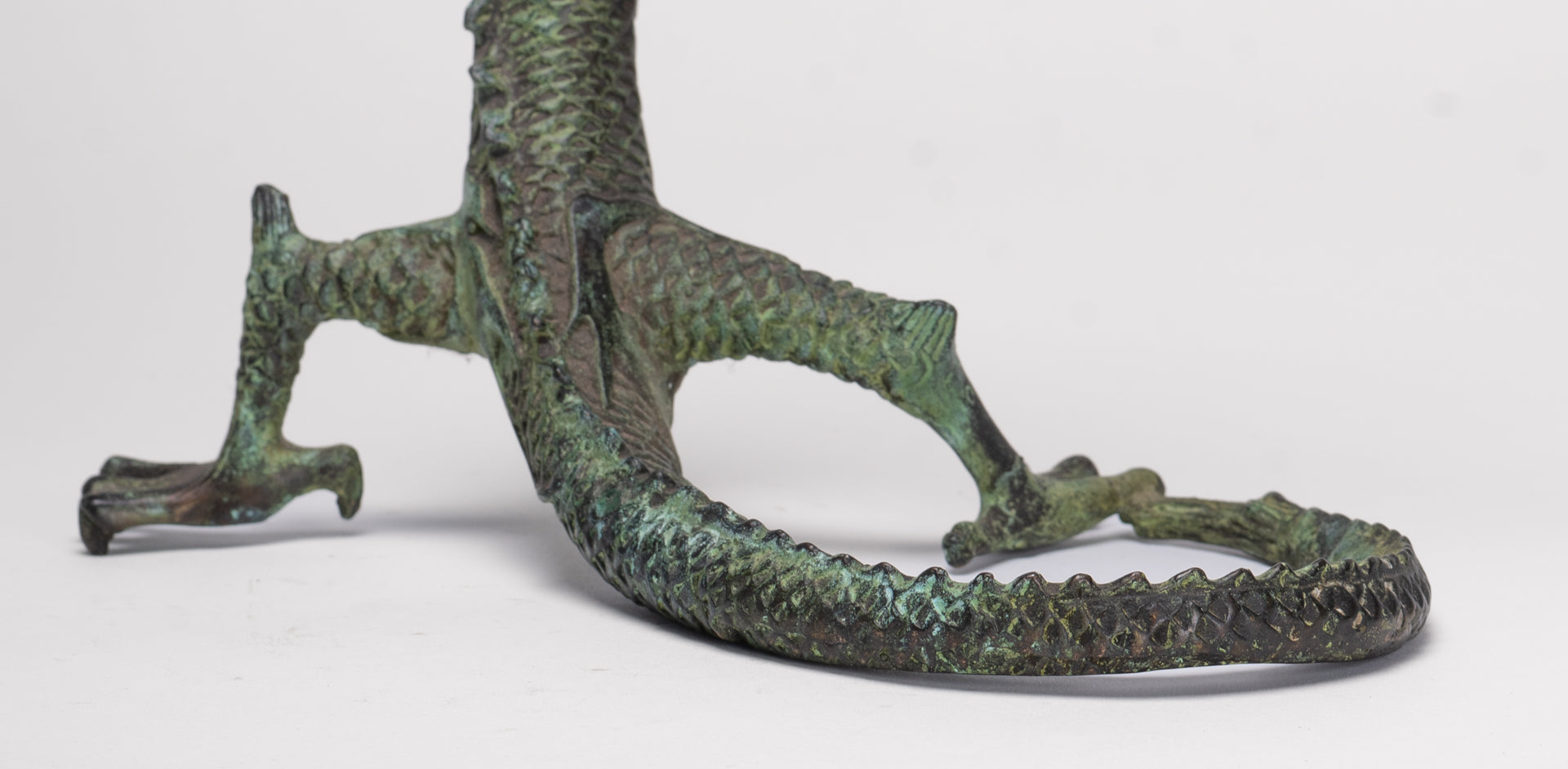 Antique Chinese Style Bronze Dragon Statue - 40cm/16"