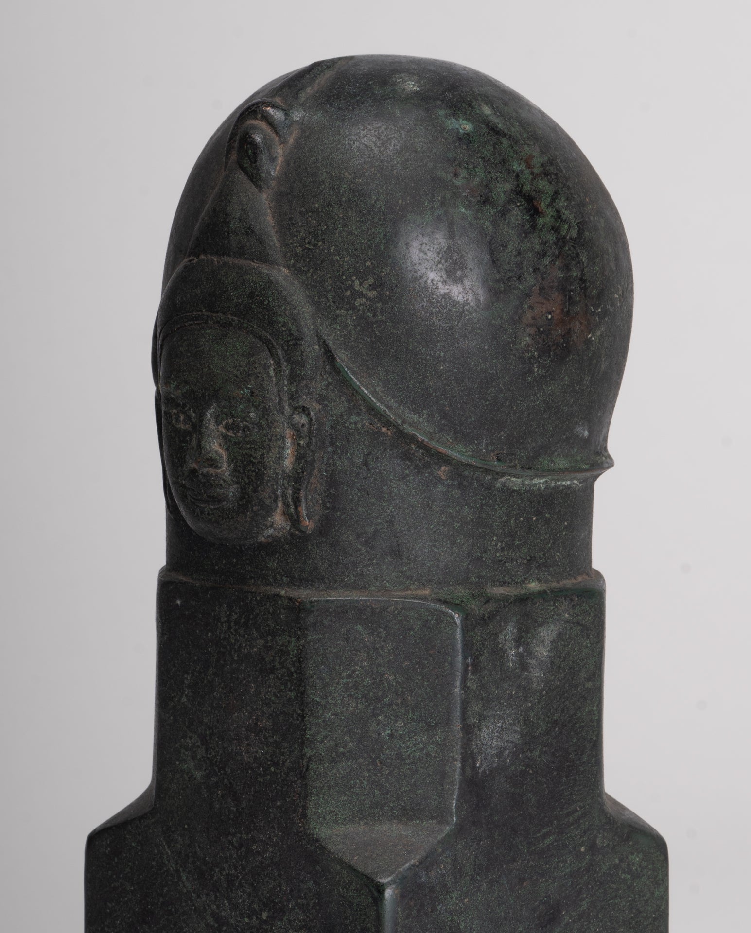 Antique Khmer Style Bronze Shiva Linga / Lingnum - 23cm/9"