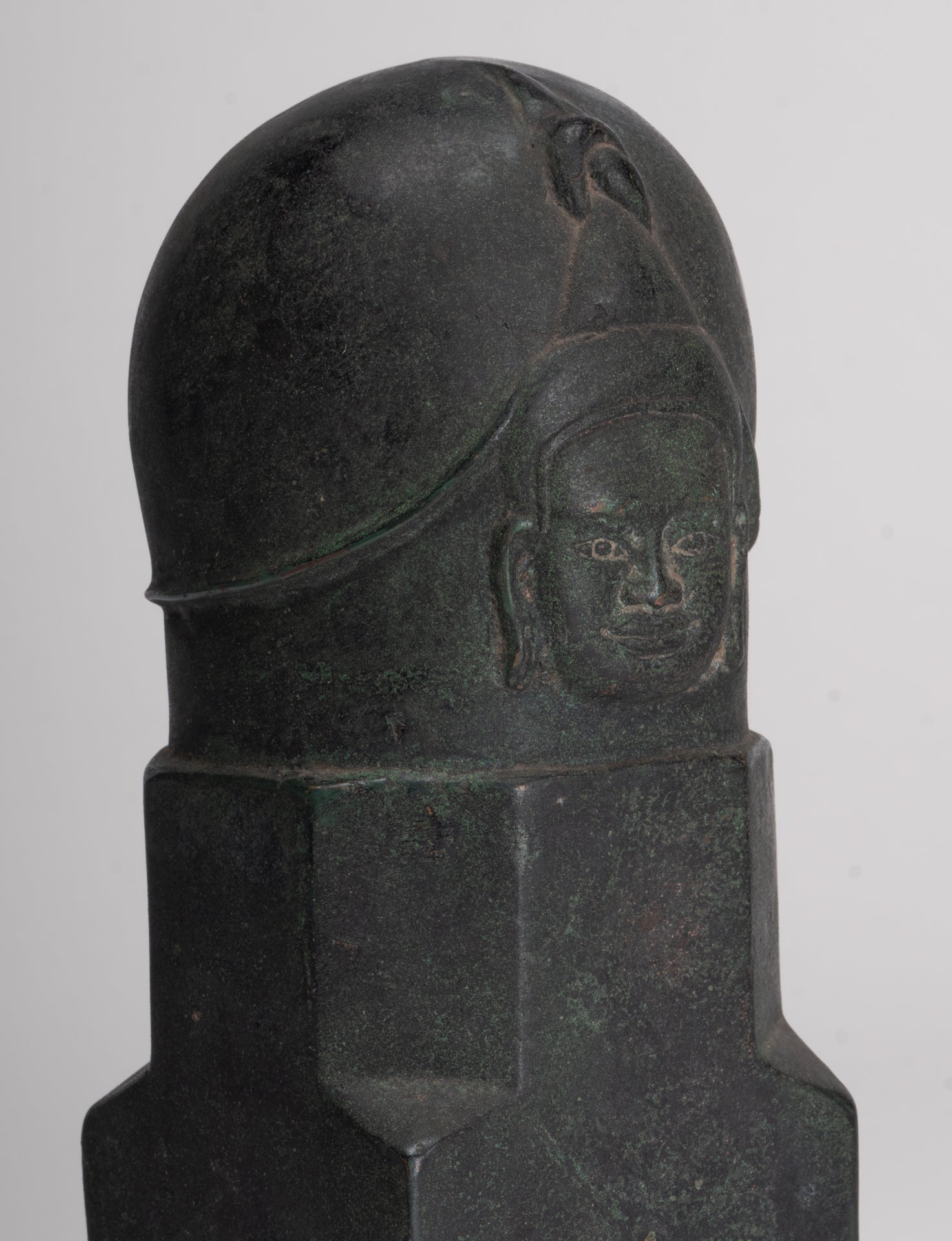 Antique Khmer Style Bronze Shiva Linga / Lingnum - 23cm/9"