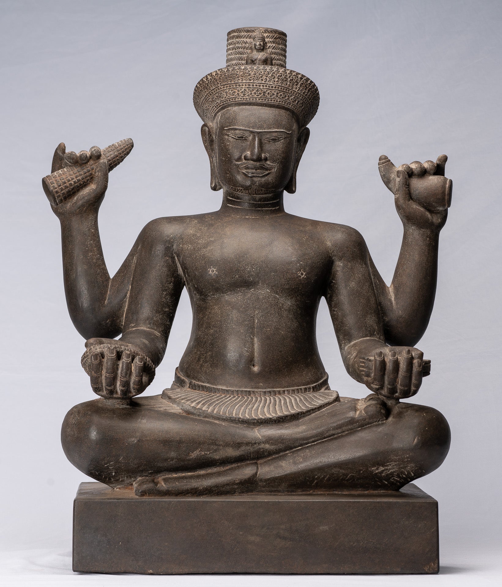 Estatua de Bodhisattva Avalokitesvara de estilo jemer antiguo Khmer - 62 cm/25 "