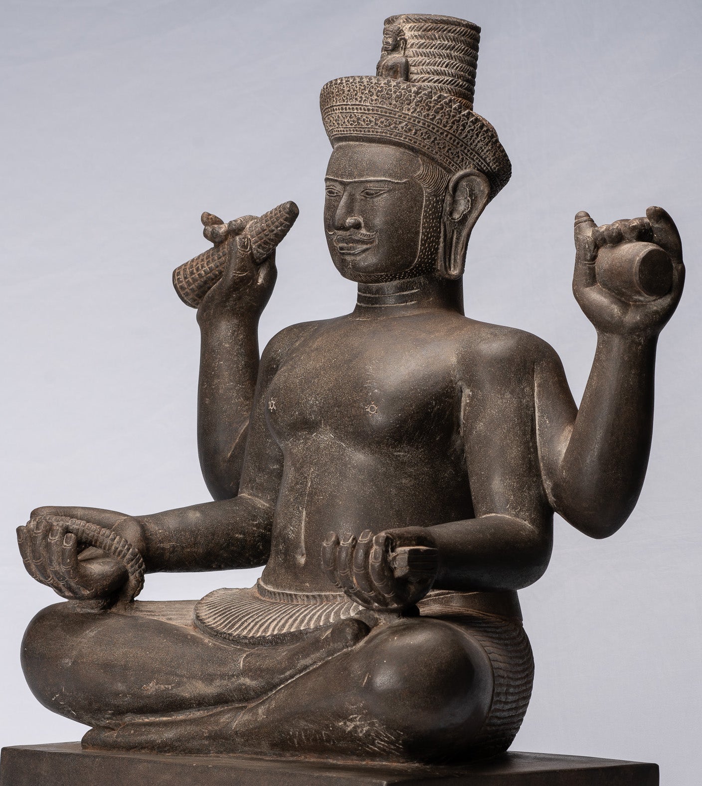 Estatua de Bodhisattva Avalokitesvara de estilo jemer antiguo Khmer - 62 cm/25 "