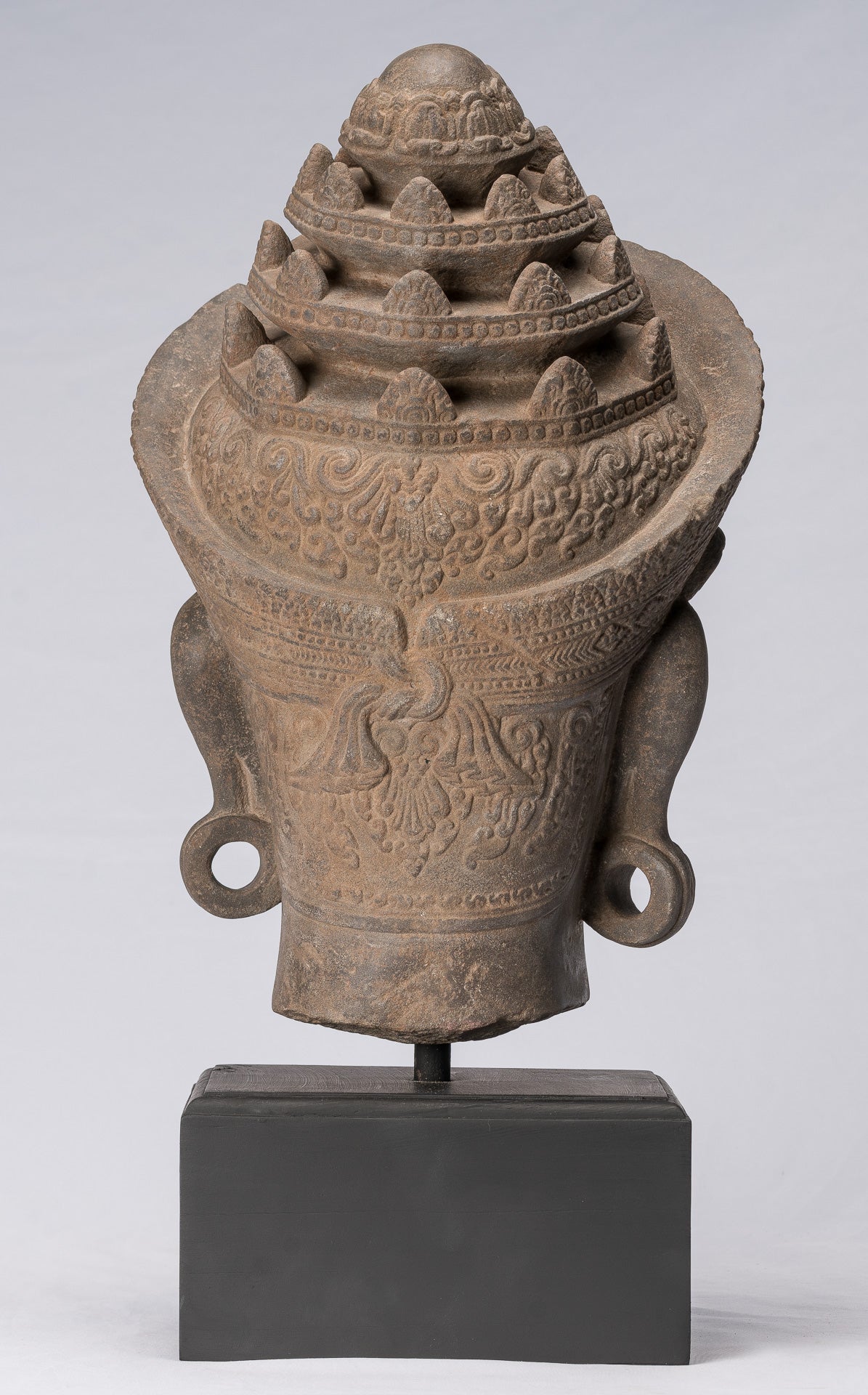 Antique JMER Style Stone Banteay Srei Hindu God Statue Hanuman - 56cm/22 "de alto